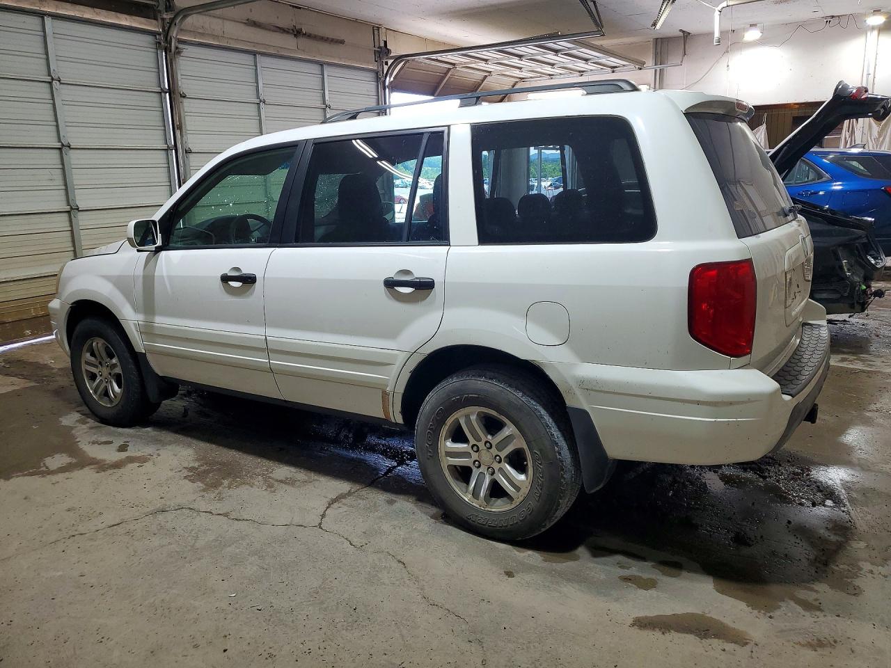 2003 Honda Pilot Ex White vin: 2HKYF18463H508110