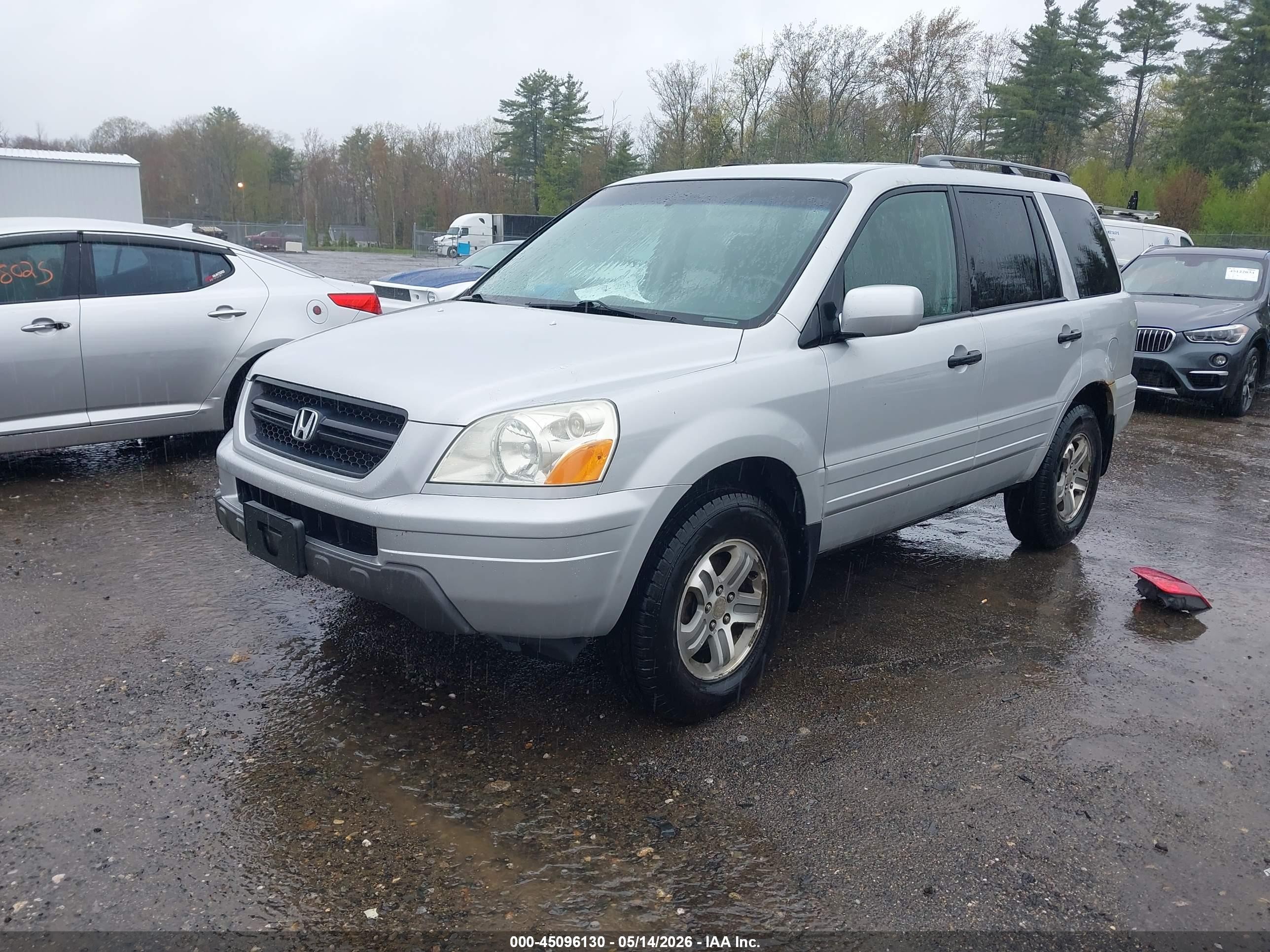 2003 Honda Pilot Ex Silver vin: 2HKYF18463H516191