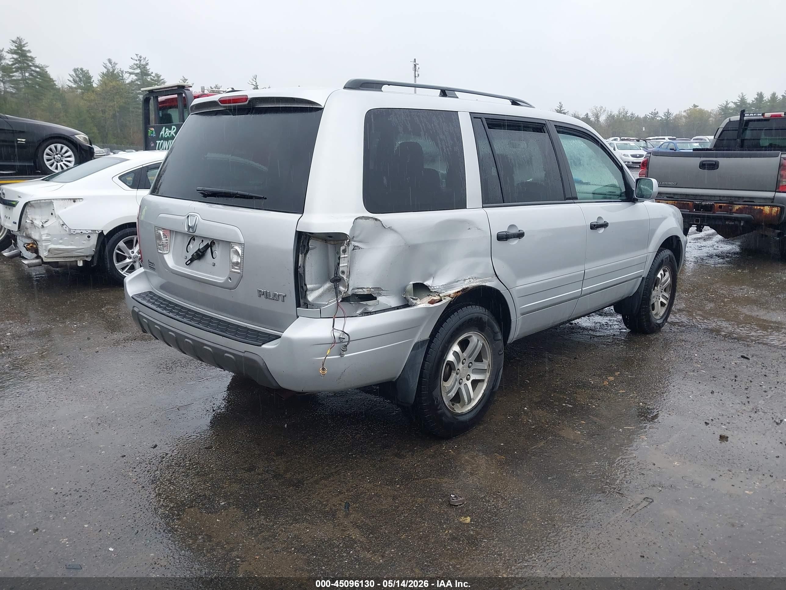 2003 Honda Pilot Ex Silver vin: 2HKYF18463H516191