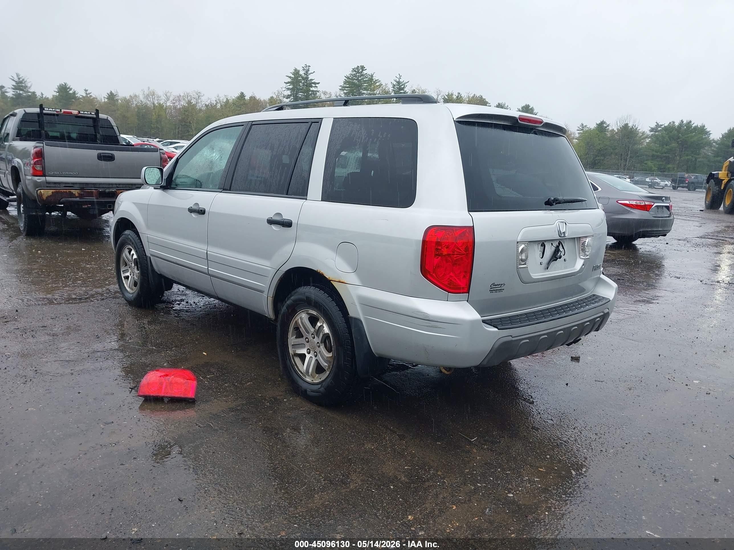 2003 Honda Pilot Ex Silver vin: 2HKYF18463H516191