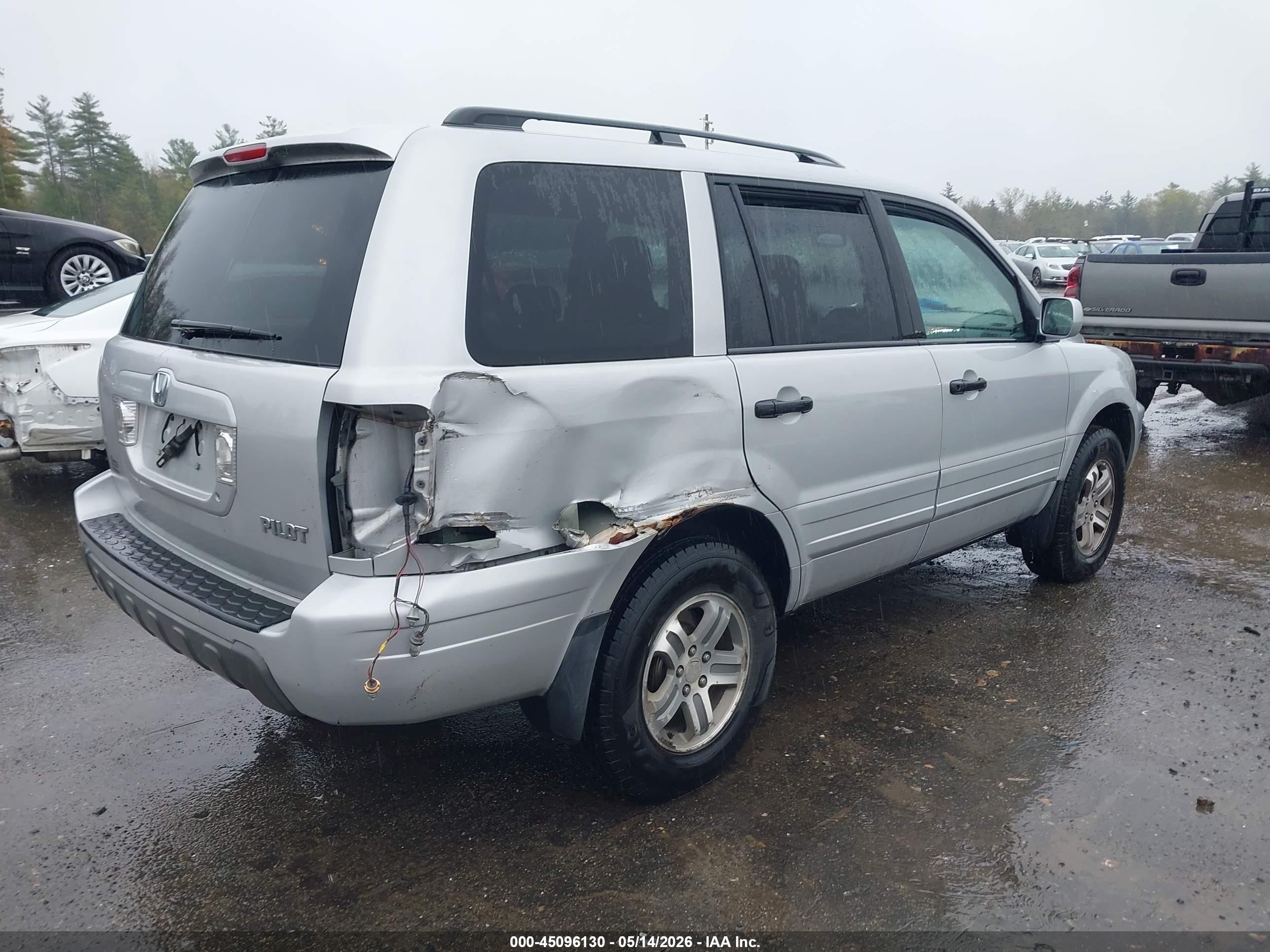 2003 Honda Pilot Ex Silver vin: 2HKYF18463H516191