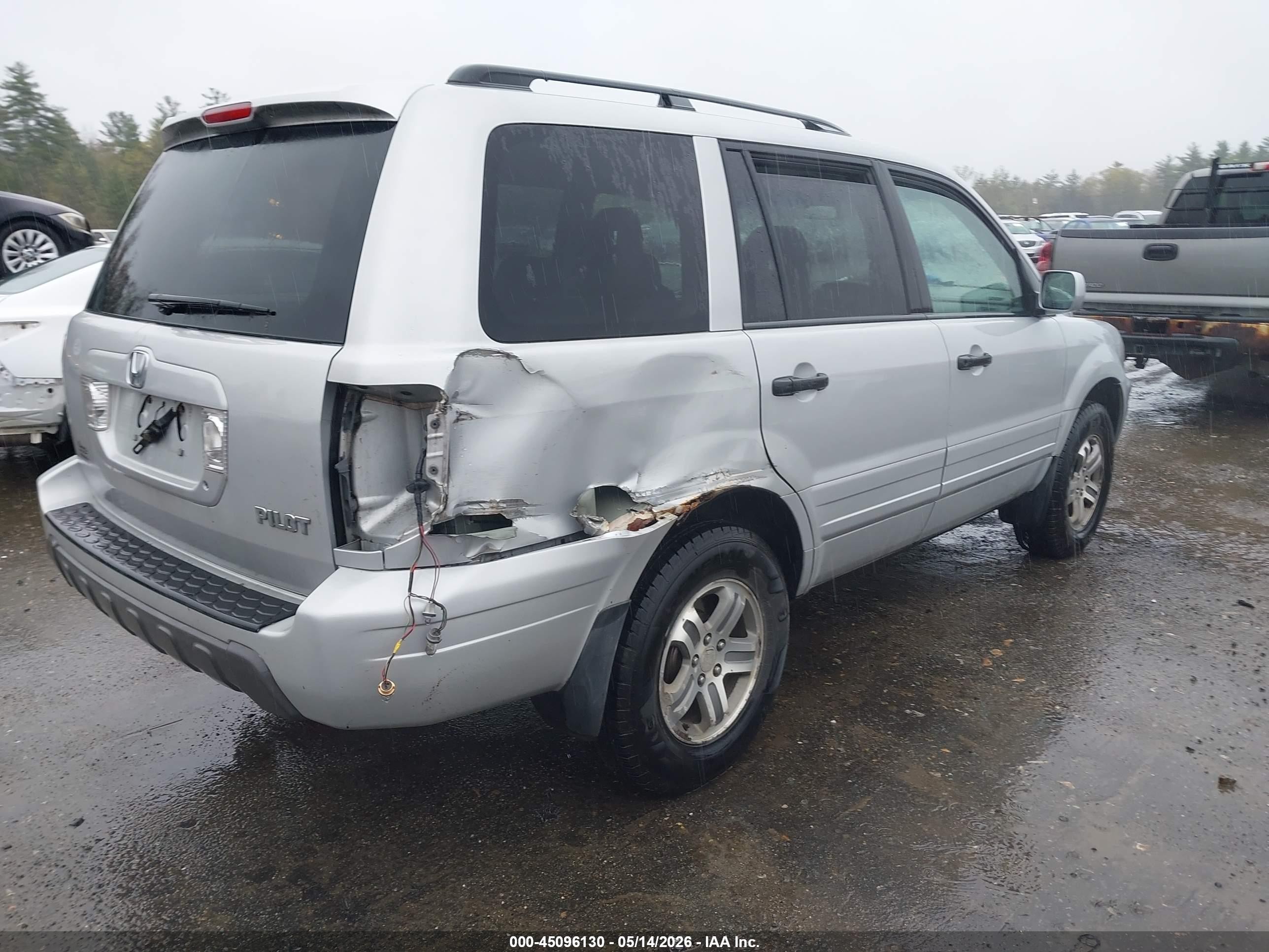2003 Honda Pilot Ex Silver vin: 2HKYF18463H516191