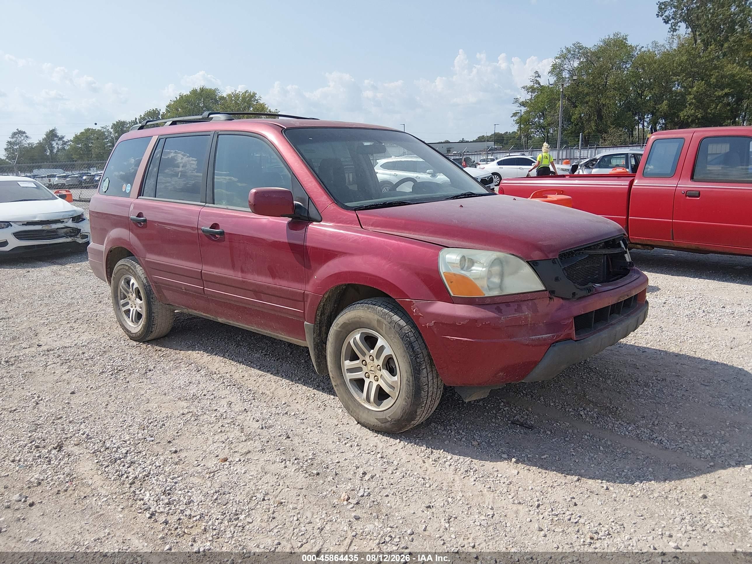 2003 Honda Pilot Ex Красный vin: 2HKYF18463H518930