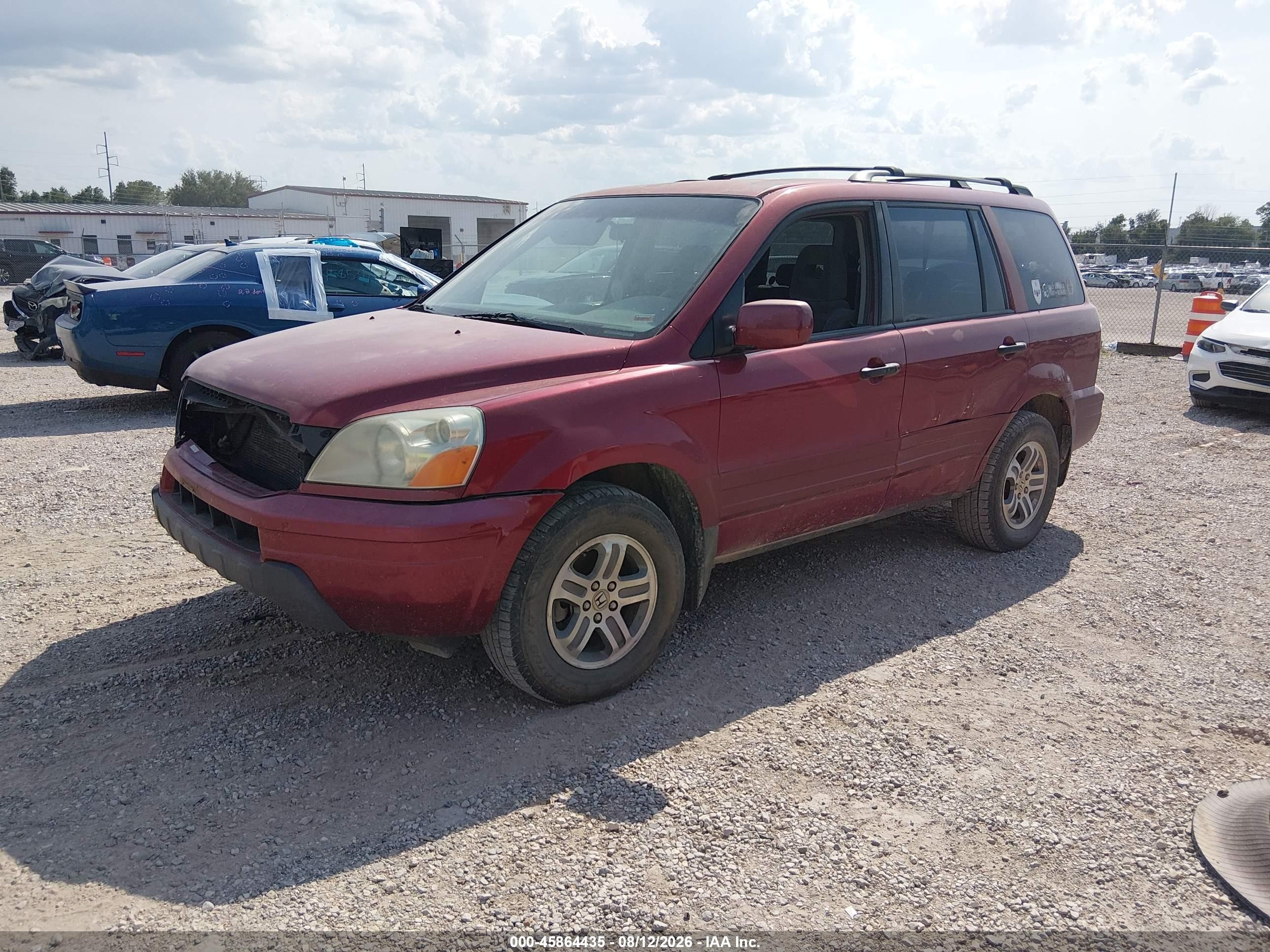 2003 Honda Pilot Ex Red vin: 2HKYF18463H518930
