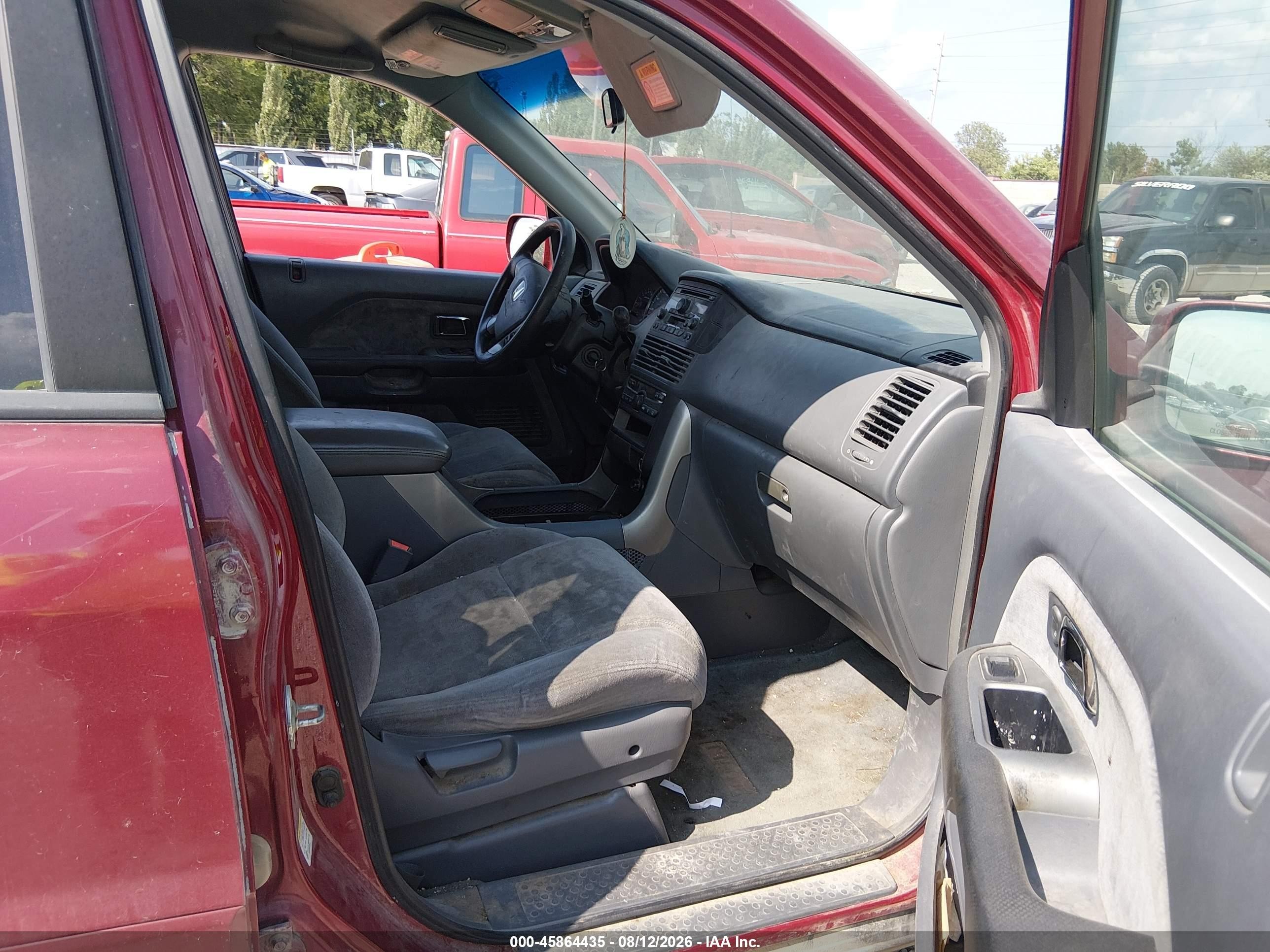 2003 Honda Pilot Ex Red vin: 2HKYF18463H518930