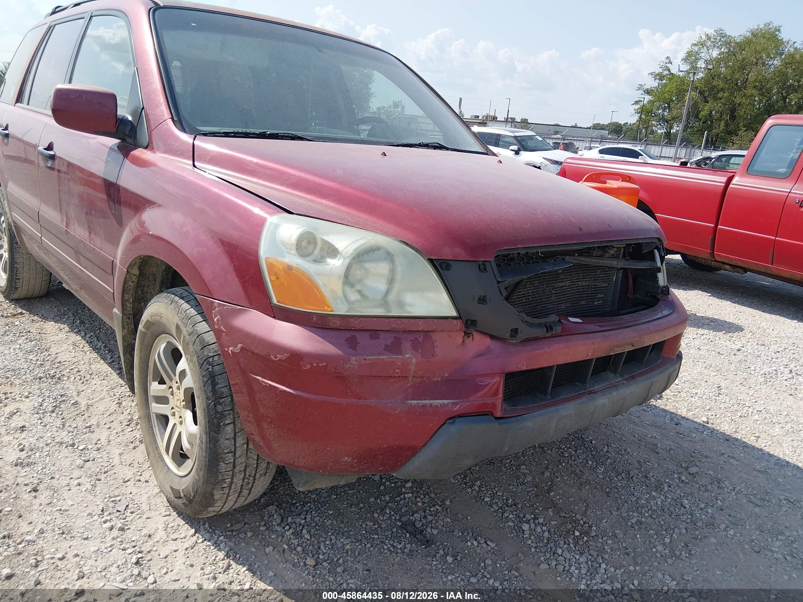 2003 Honda Pilot Ex Red vin: 2HKYF18463H518930