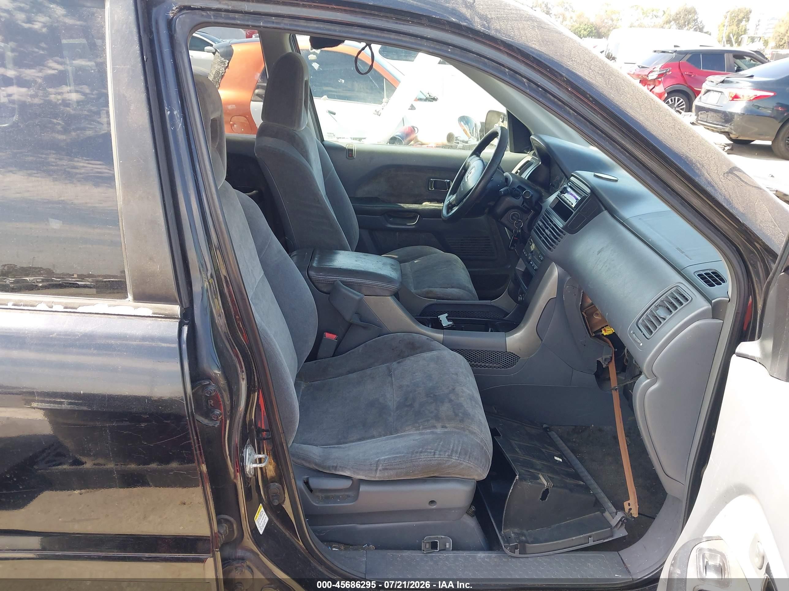 2003 Honda Pilot Ex Black vin: 2HKYF18463H534352