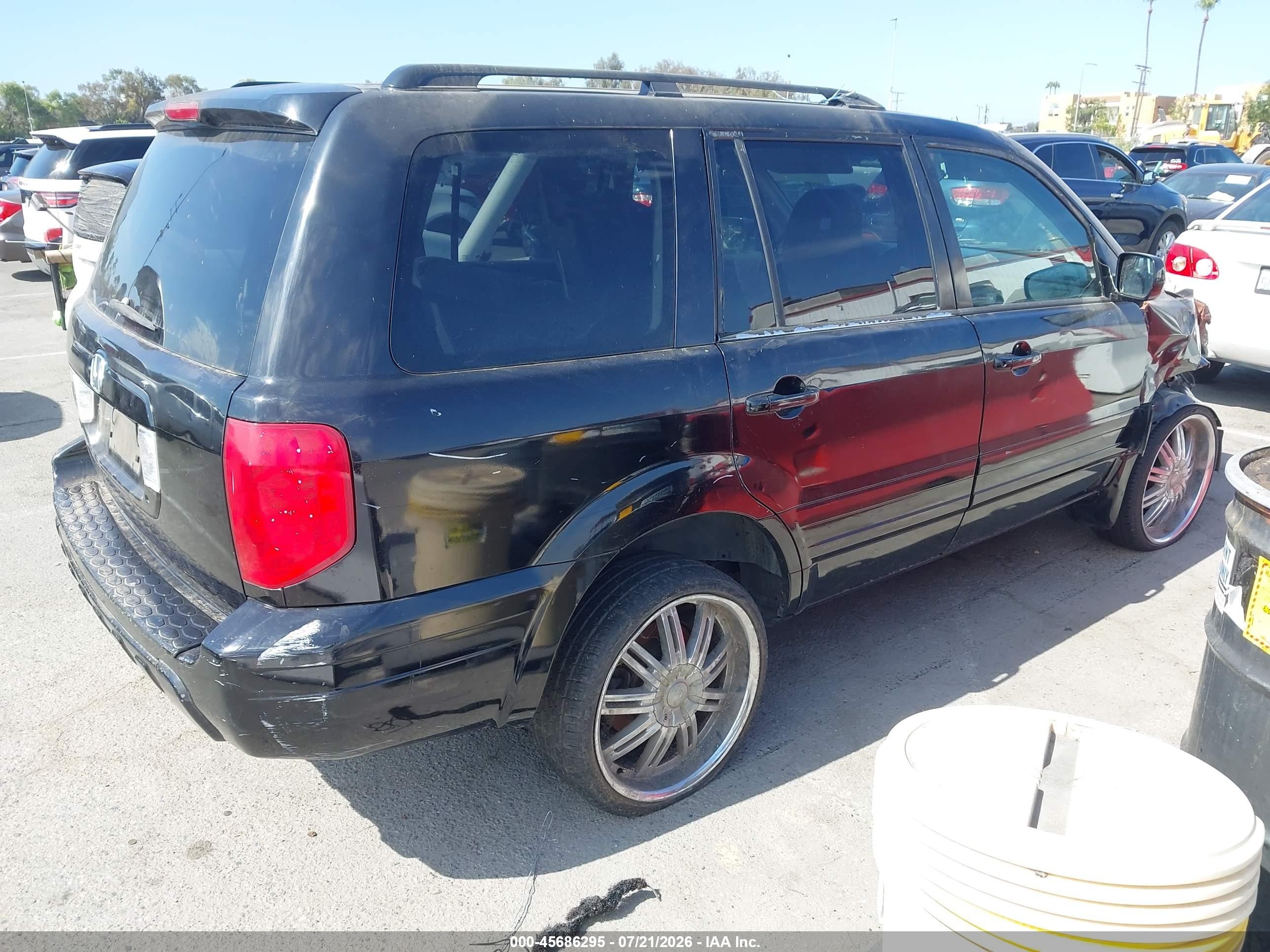 2003 Honda Pilot Ex Black vin: 2HKYF18463H534352