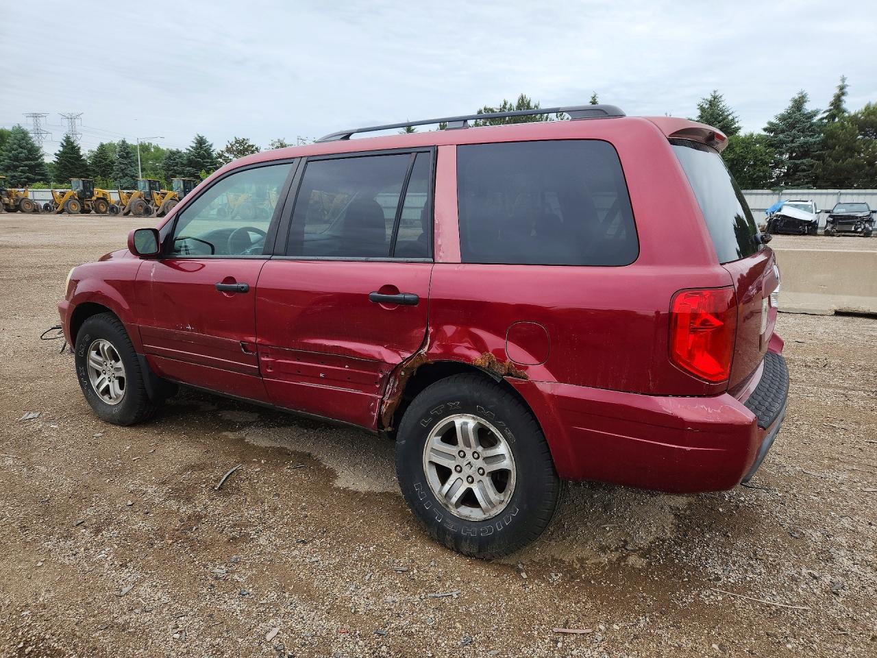 2003 Honda Pilot Ex Red vin: 2HKYF18463H536523