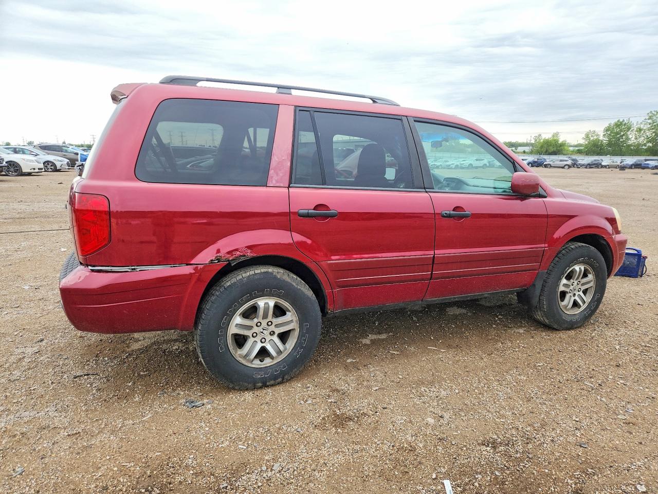 2003 Honda Pilot Ex Red vin: 2HKYF18463H536523