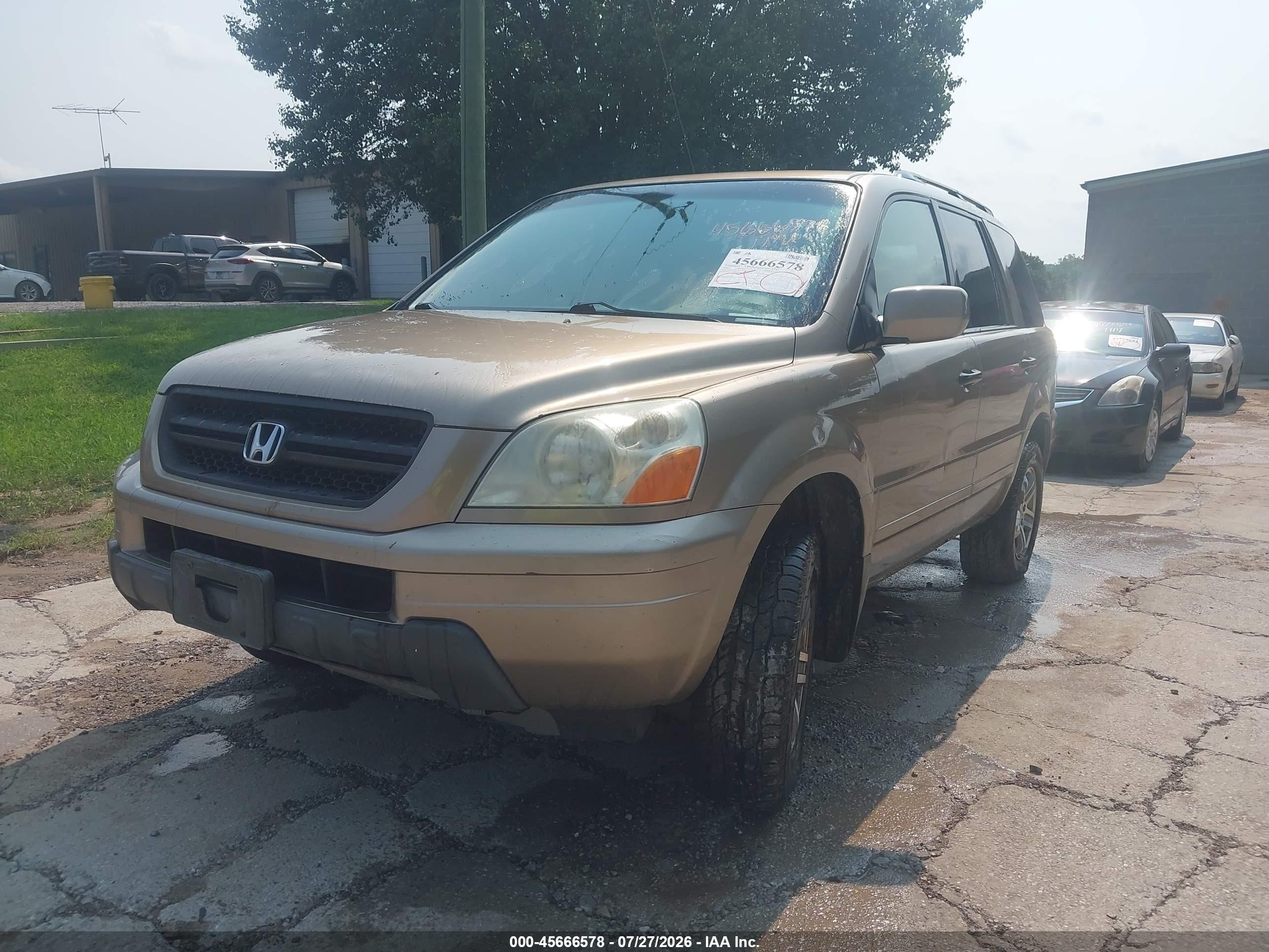2003 Honda Pilot Ex Tan vin: 2HKYF18463H556836