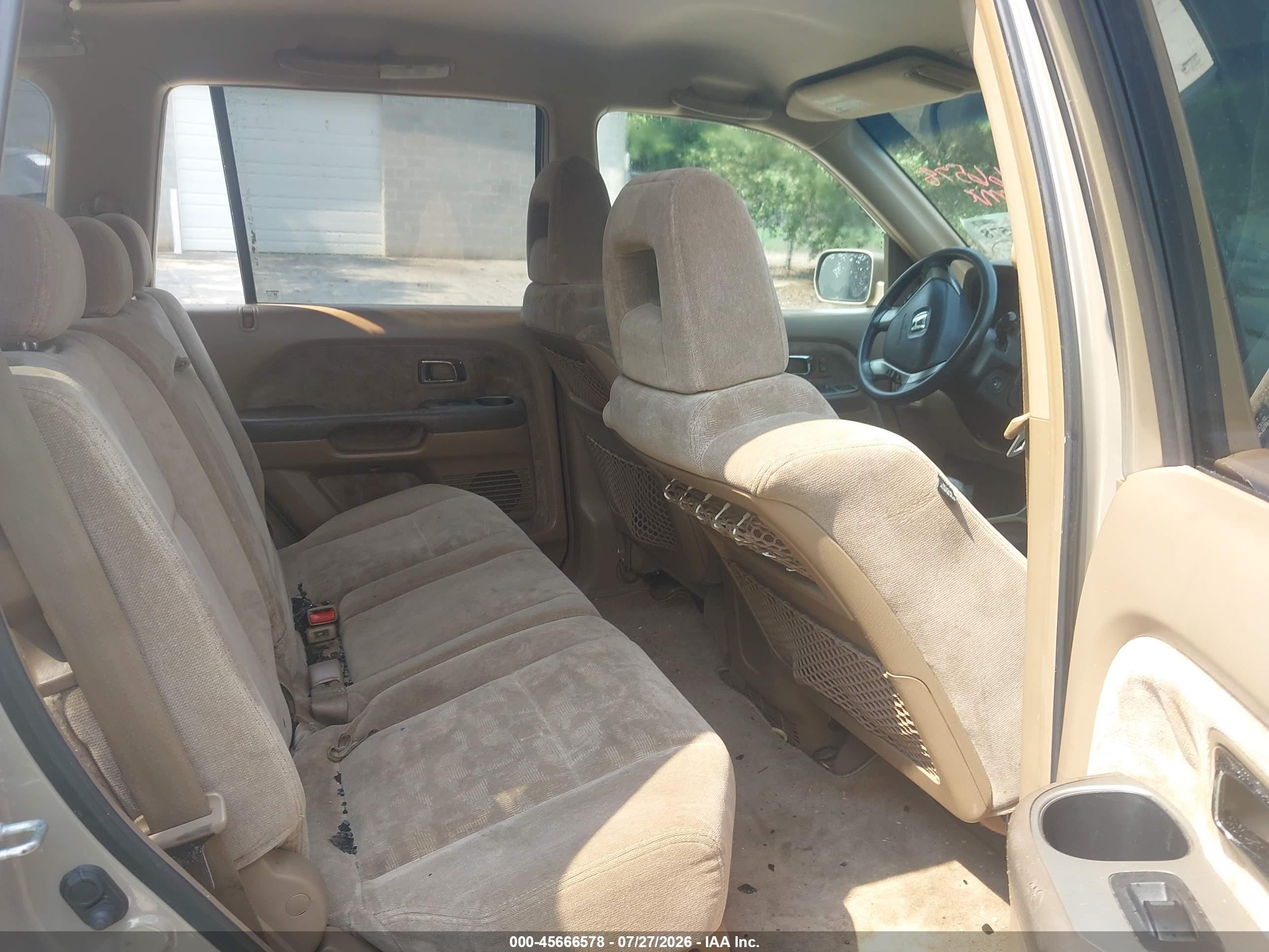 2003 Honda Pilot Ex Tan vin: 2HKYF18463H556836