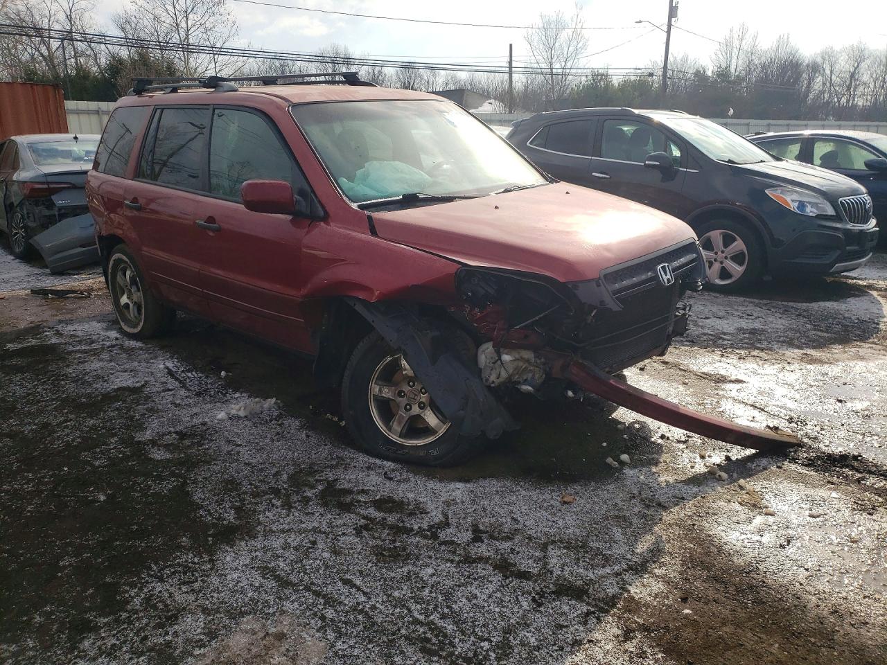 2003 Honda Pilot Ex Бордовый vin: 2HKYF18463H592056