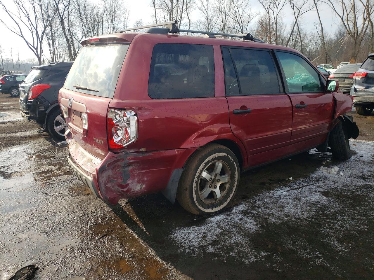 2003 Honda Pilot Ex Бордовый vin: 2HKYF18463H592056