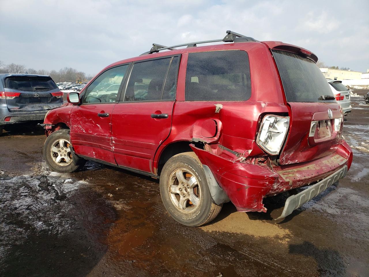 2003 Honda Pilot Ex Бордовый vin: 2HKYF18463H592056