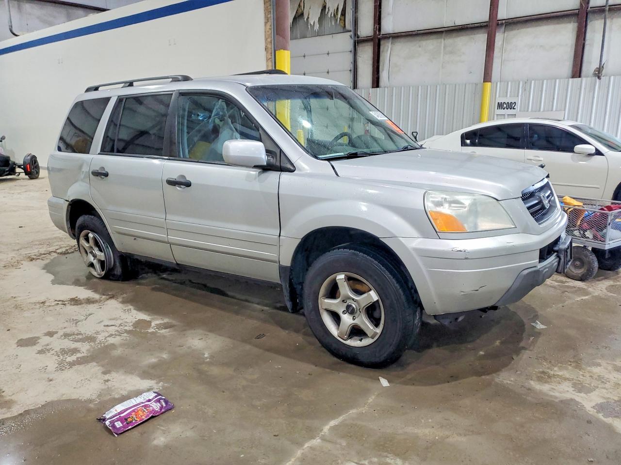 2004 Honda Pilot Ex Silver vin: 2HKYF18464H540458