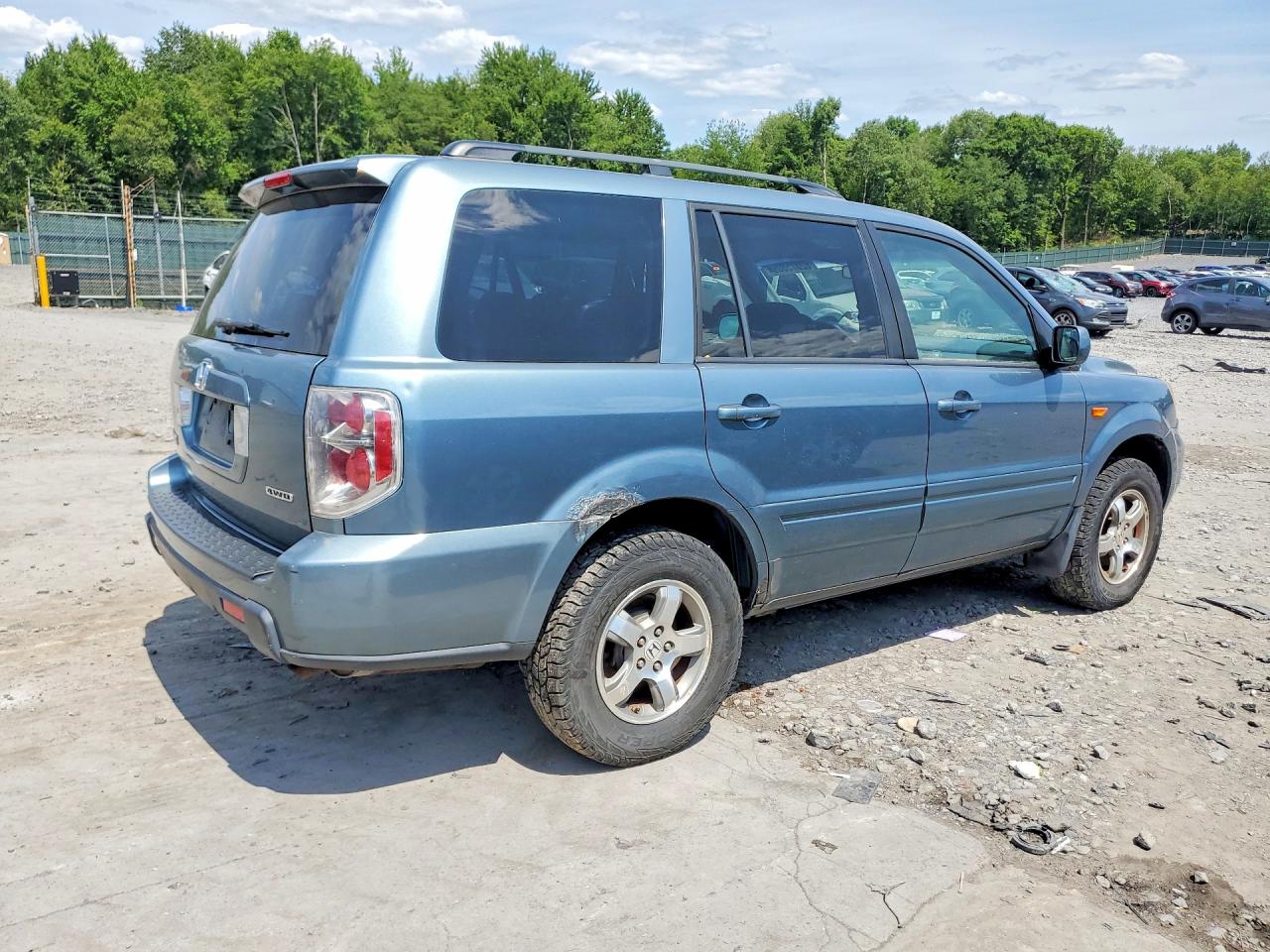 2007 Honda Pilot Ex Blue vin: 2HKYF18467H528864