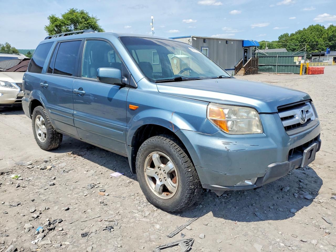 2007 Honda Pilot Ex Blue vin: 2HKYF18467H528864