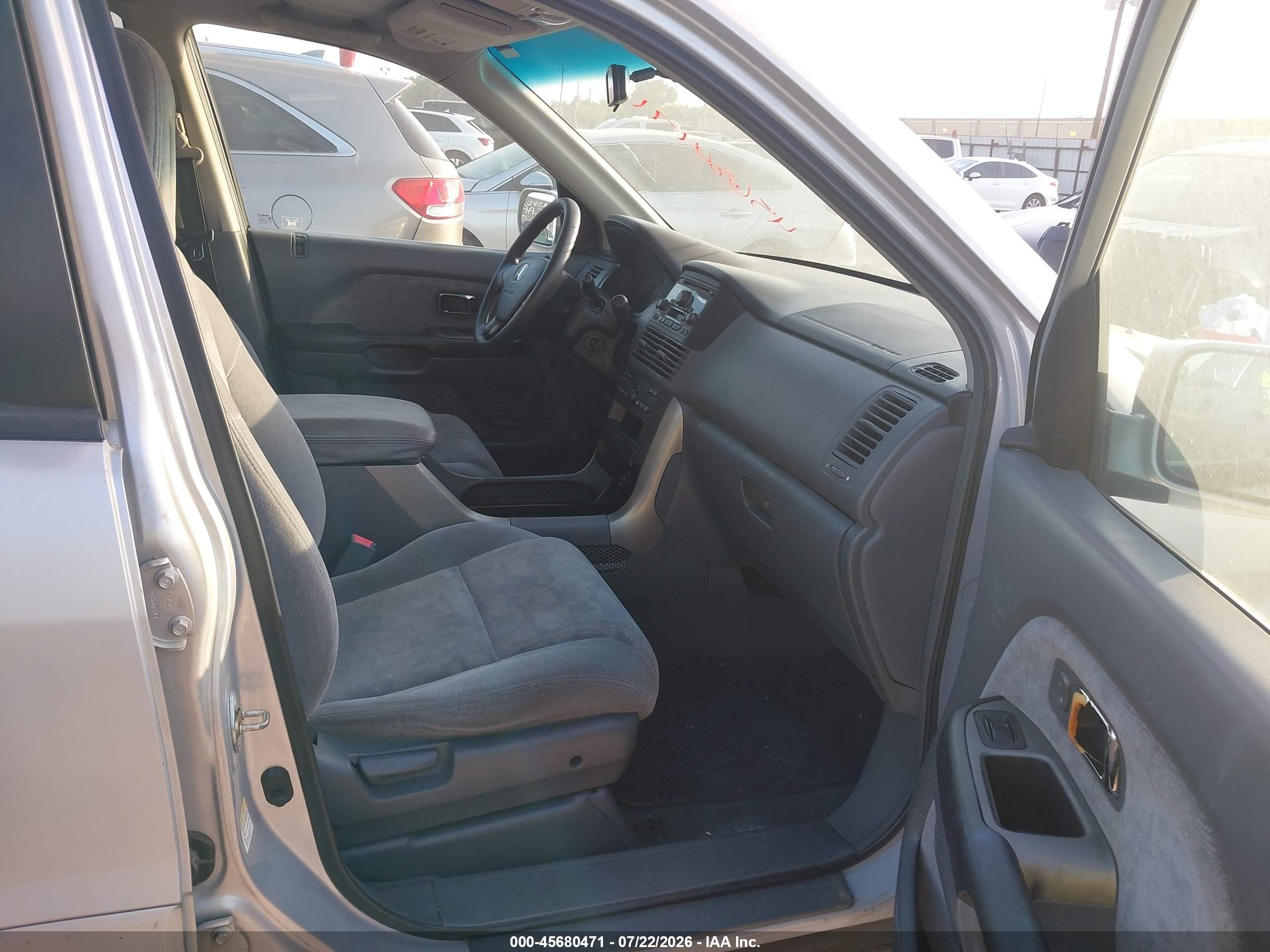 2003 Honda Pilot Ex Silver vin: 2HKYF18473H529581