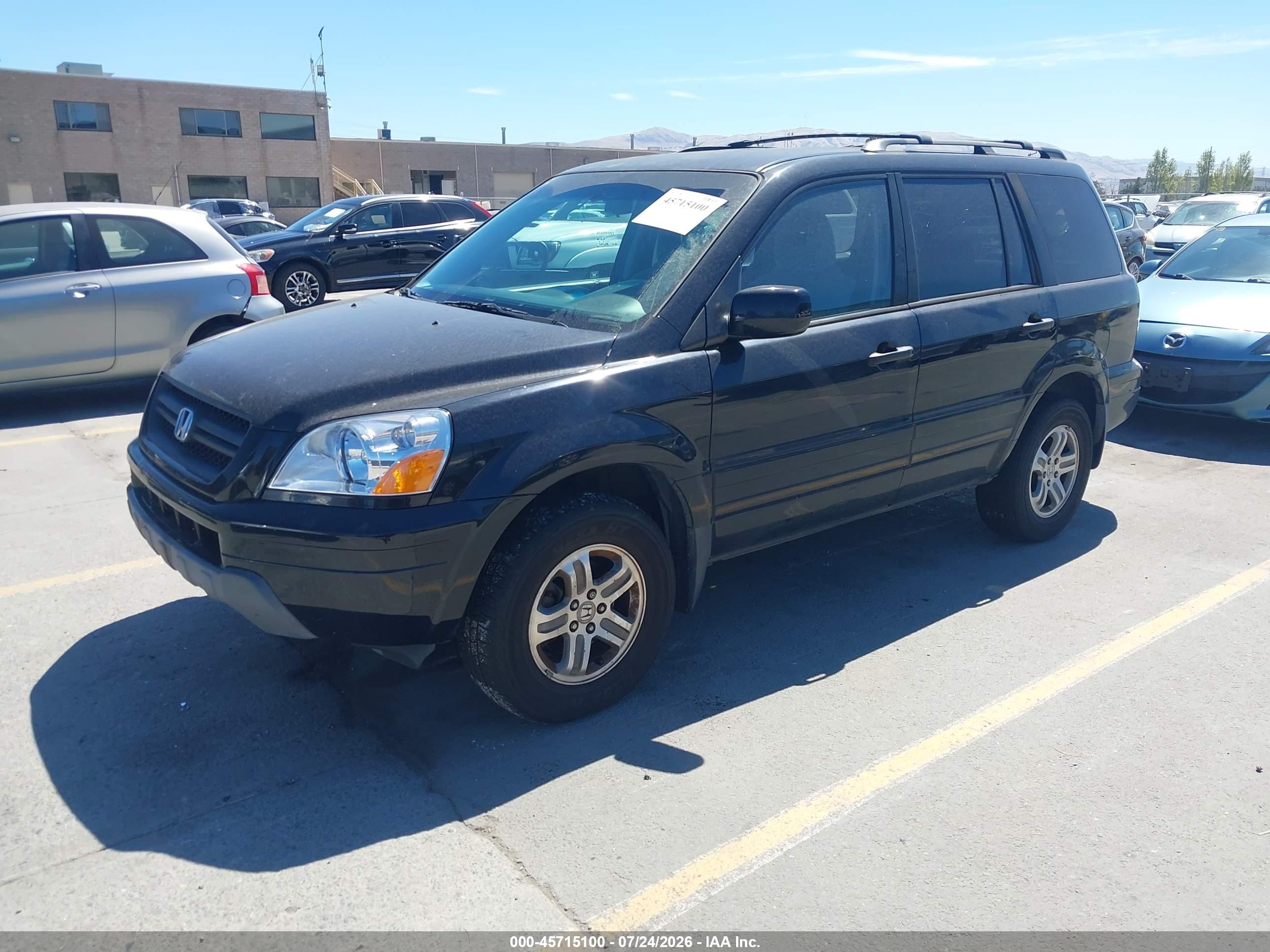 2004 Honda Pilot Ex Black vin: 2HKYF18474H568785