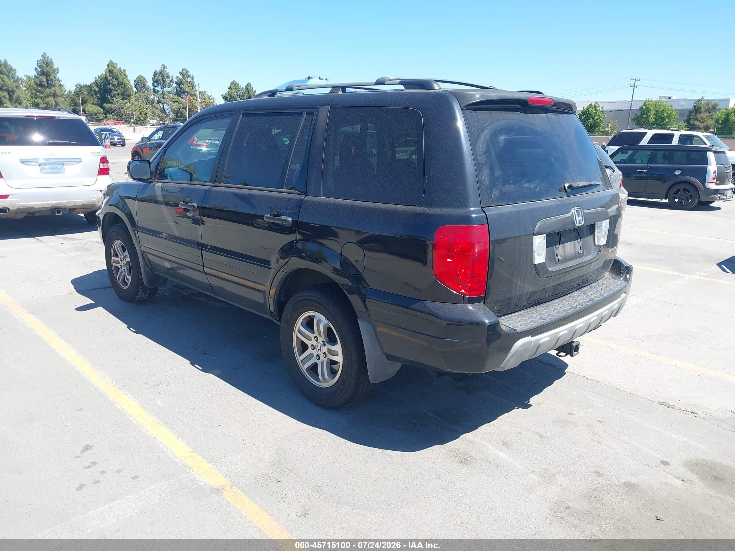 2004 Honda Pilot Ex Black vin: 2HKYF18474H568785