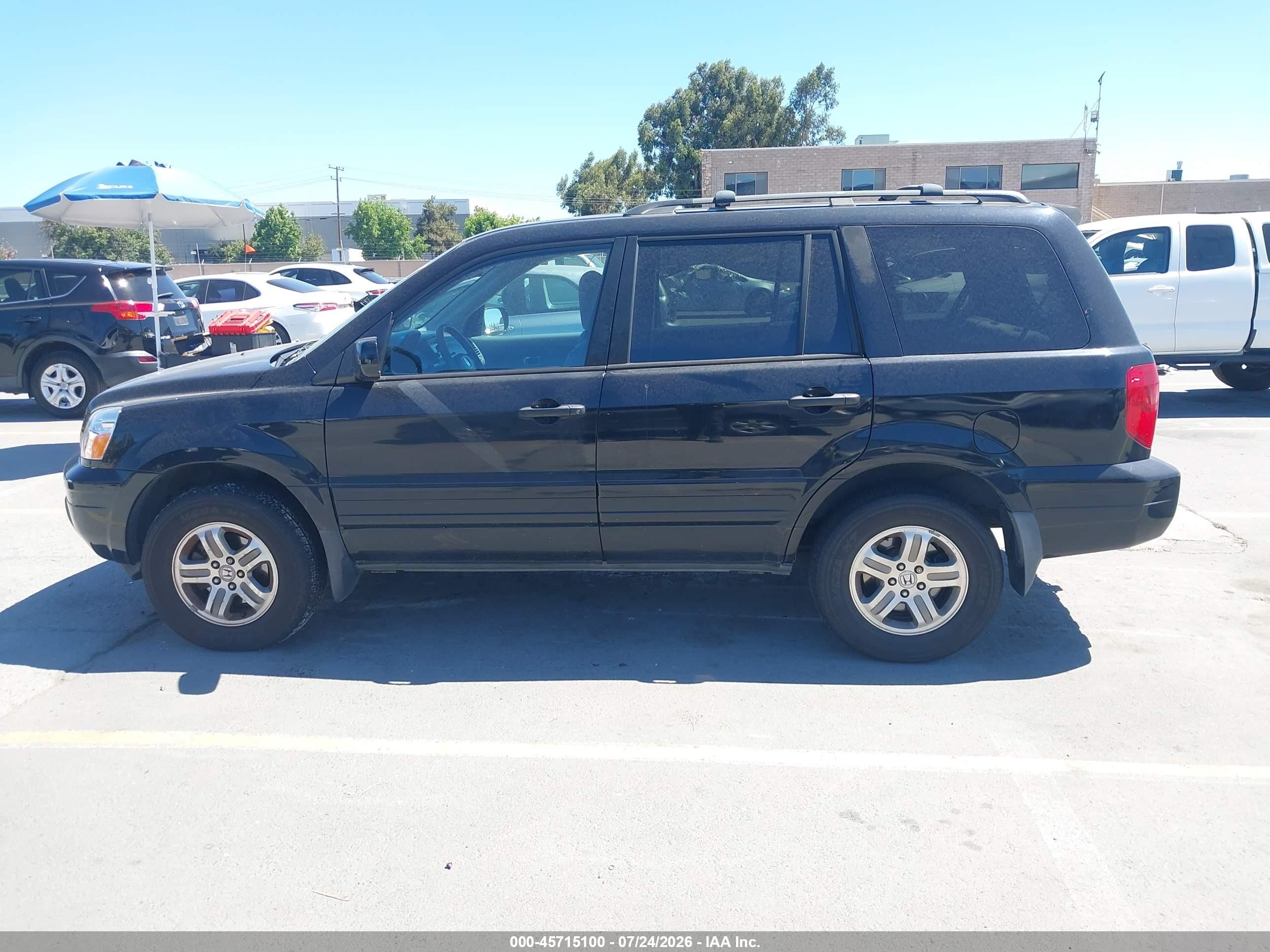 2004 Honda Pilot Ex Black vin: 2HKYF18474H568785