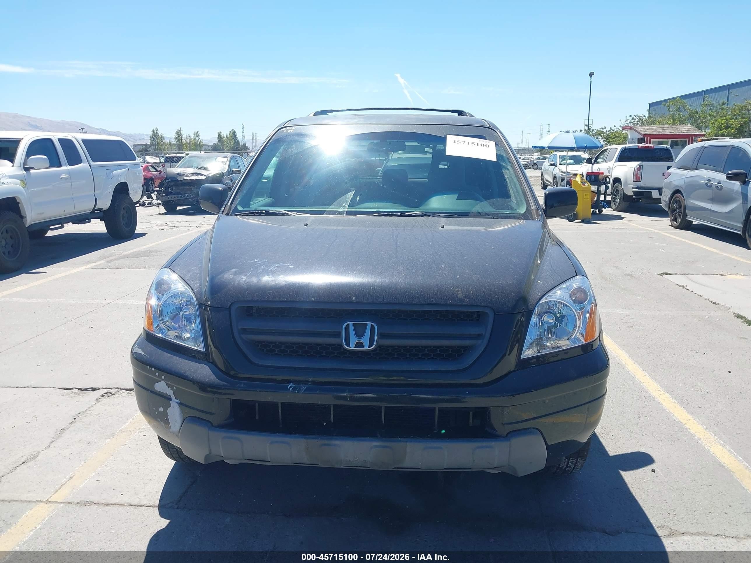 2004 Honda Pilot Ex Black vin: 2HKYF18474H568785