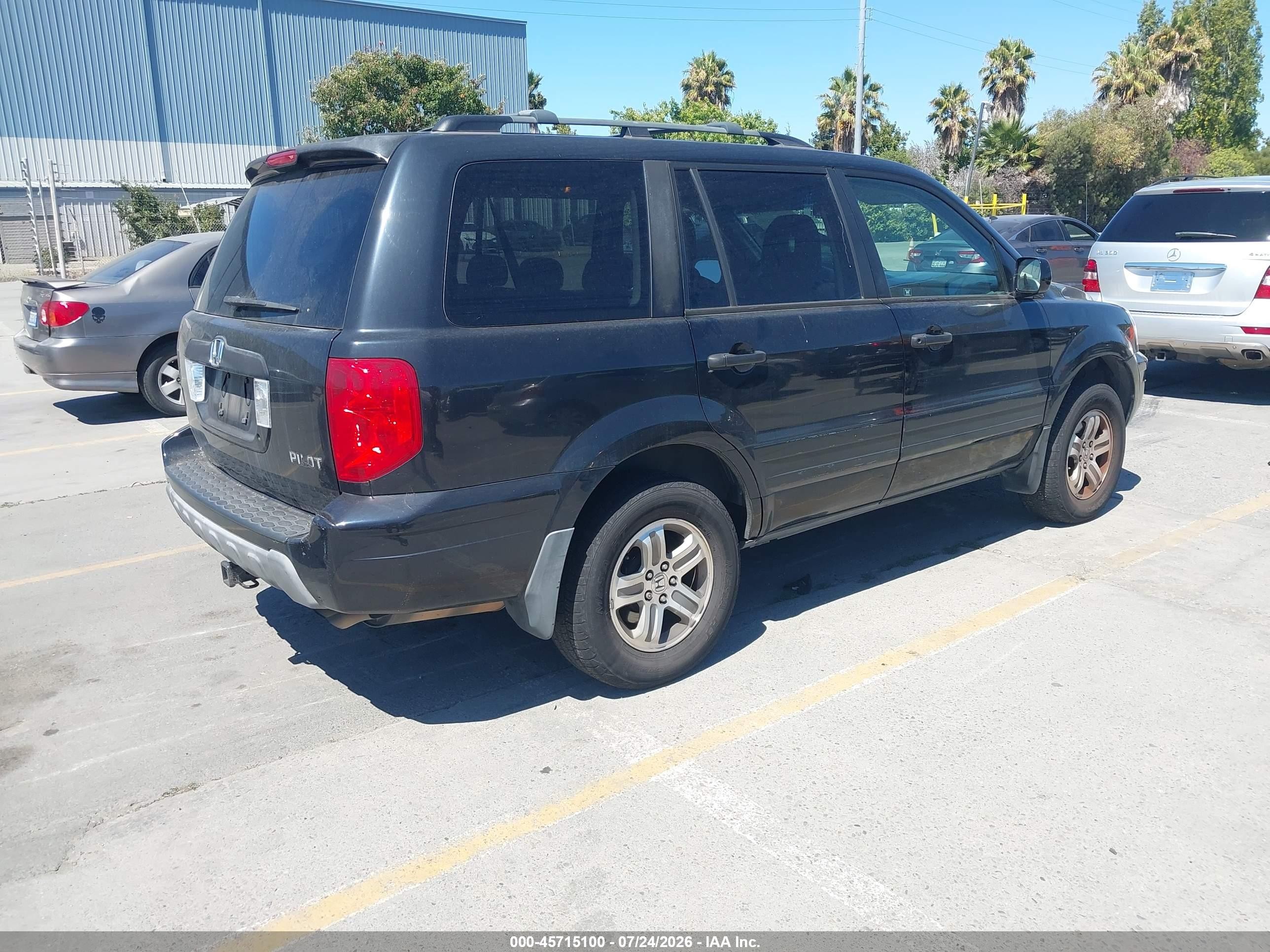 2004 Honda Pilot Ex Black vin: 2HKYF18474H568785