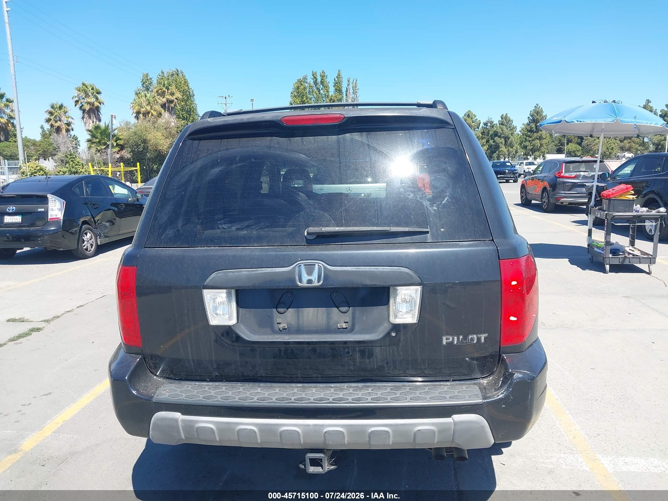 2004 Honda Pilot Ex Black vin: 2HKYF18474H568785
