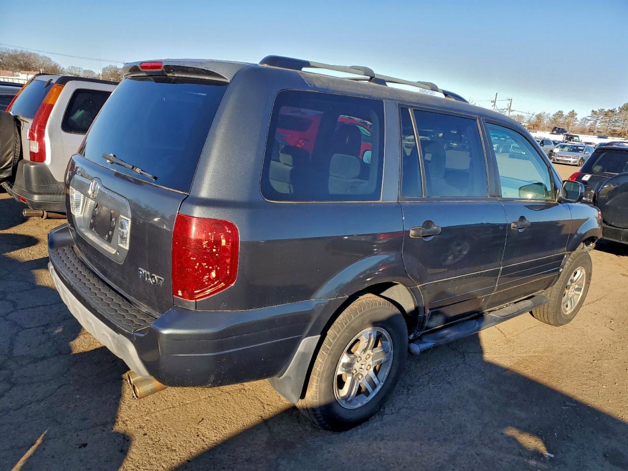 2004 Honda Pilot Ex Gray vin: 2HKYF18474H591337