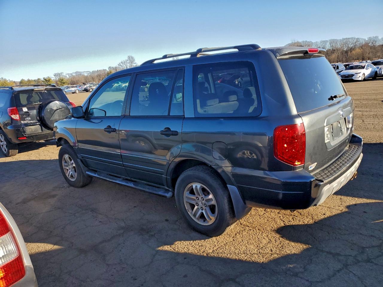 2004 Honda Pilot Ex Gray vin: 2HKYF18474H591337