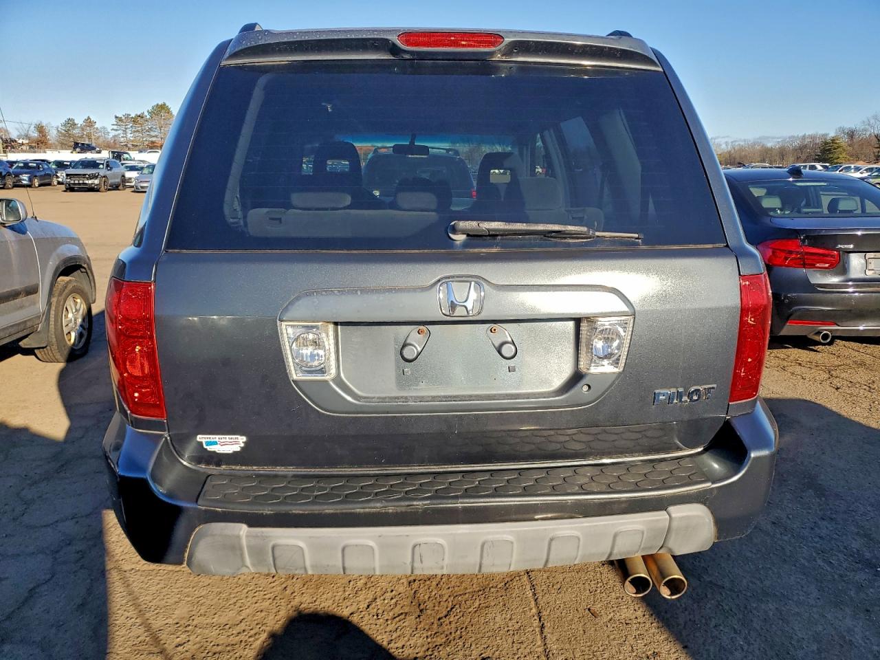 2004 Honda Pilot Ex Gray vin: 2HKYF18474H591337