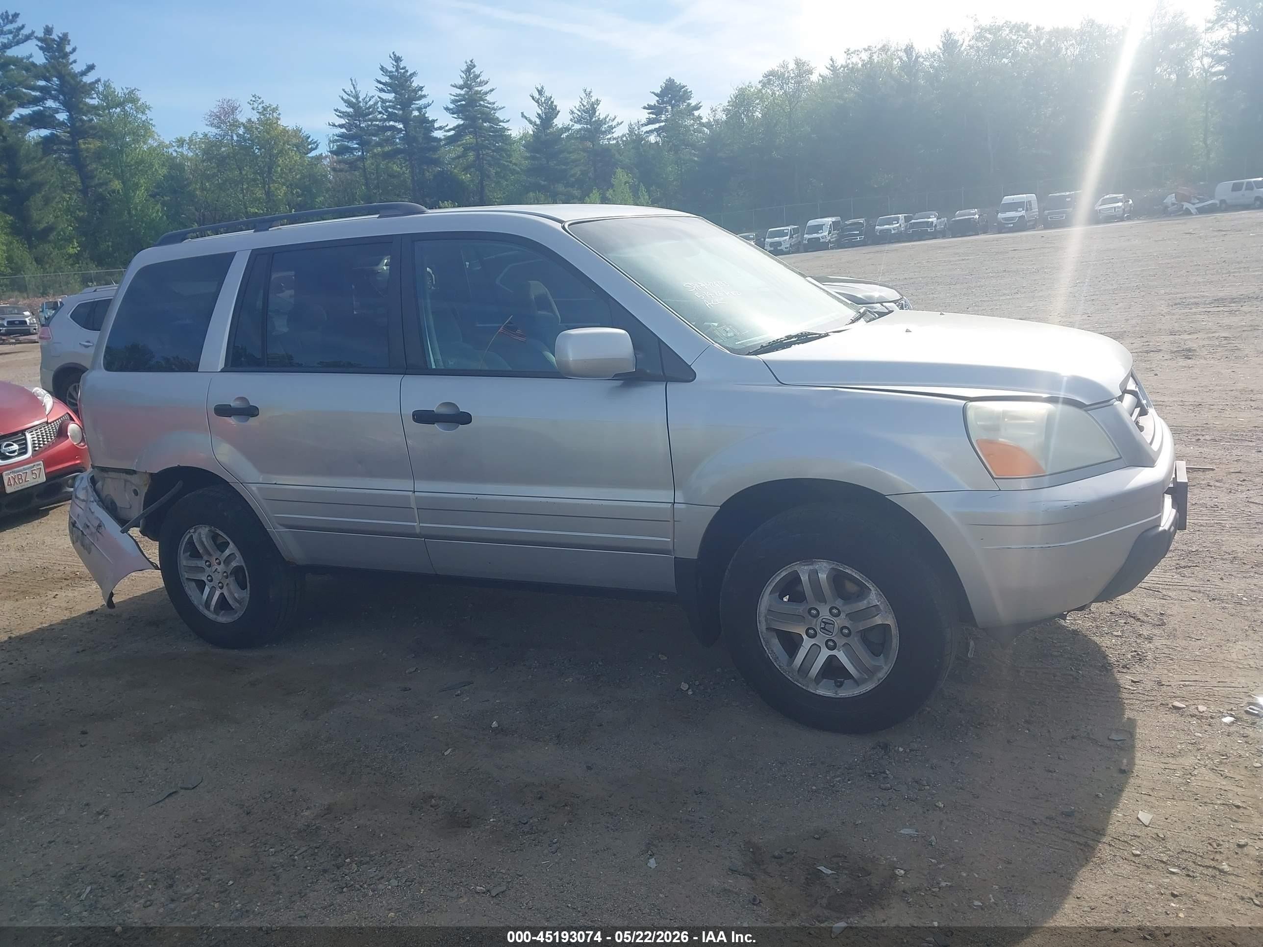 2004 Honda Pilot Ex Silver vin: 2HKYF18474H605625