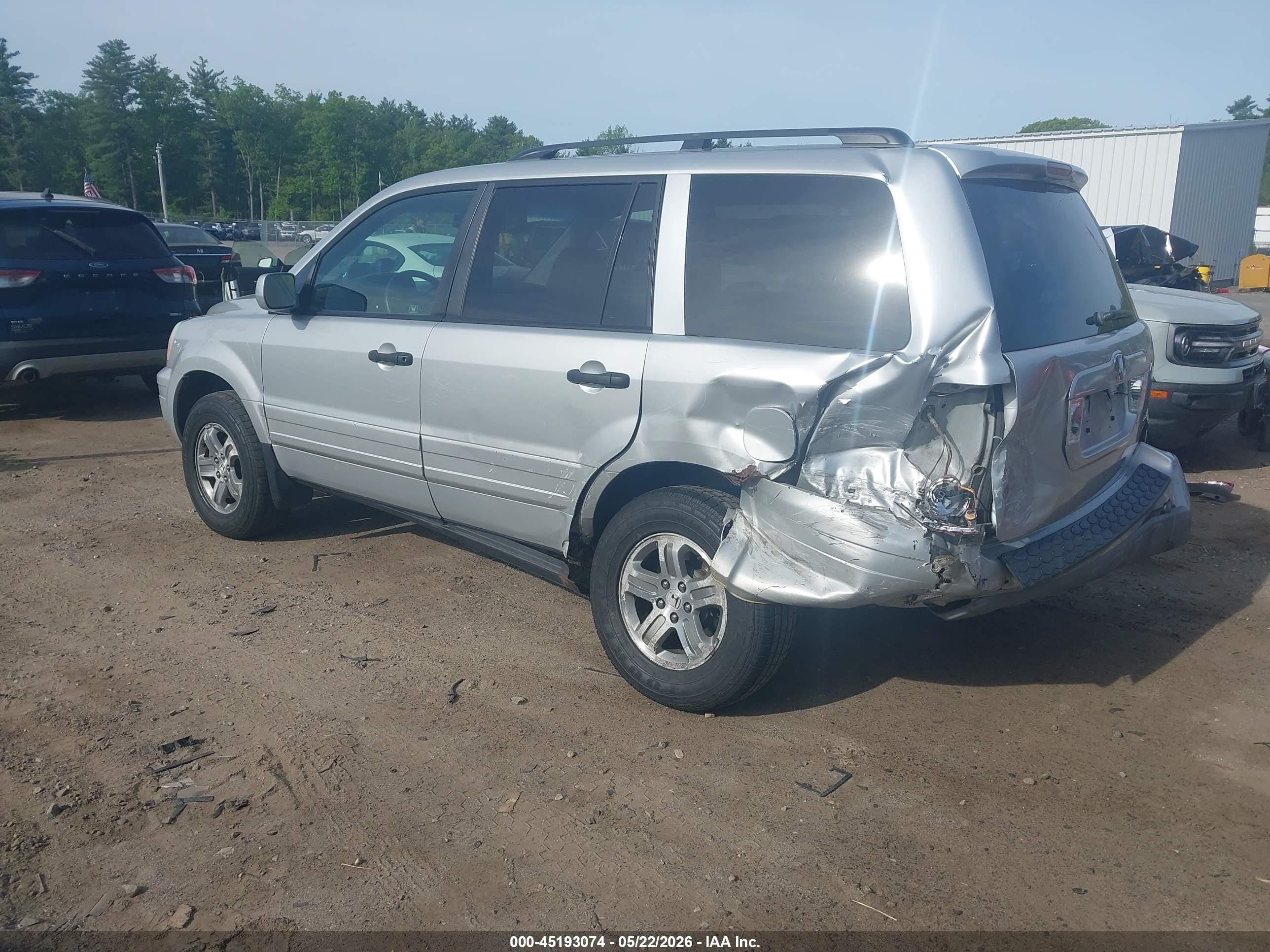2004 Honda Pilot Ex Silver vin: 2HKYF18474H605625