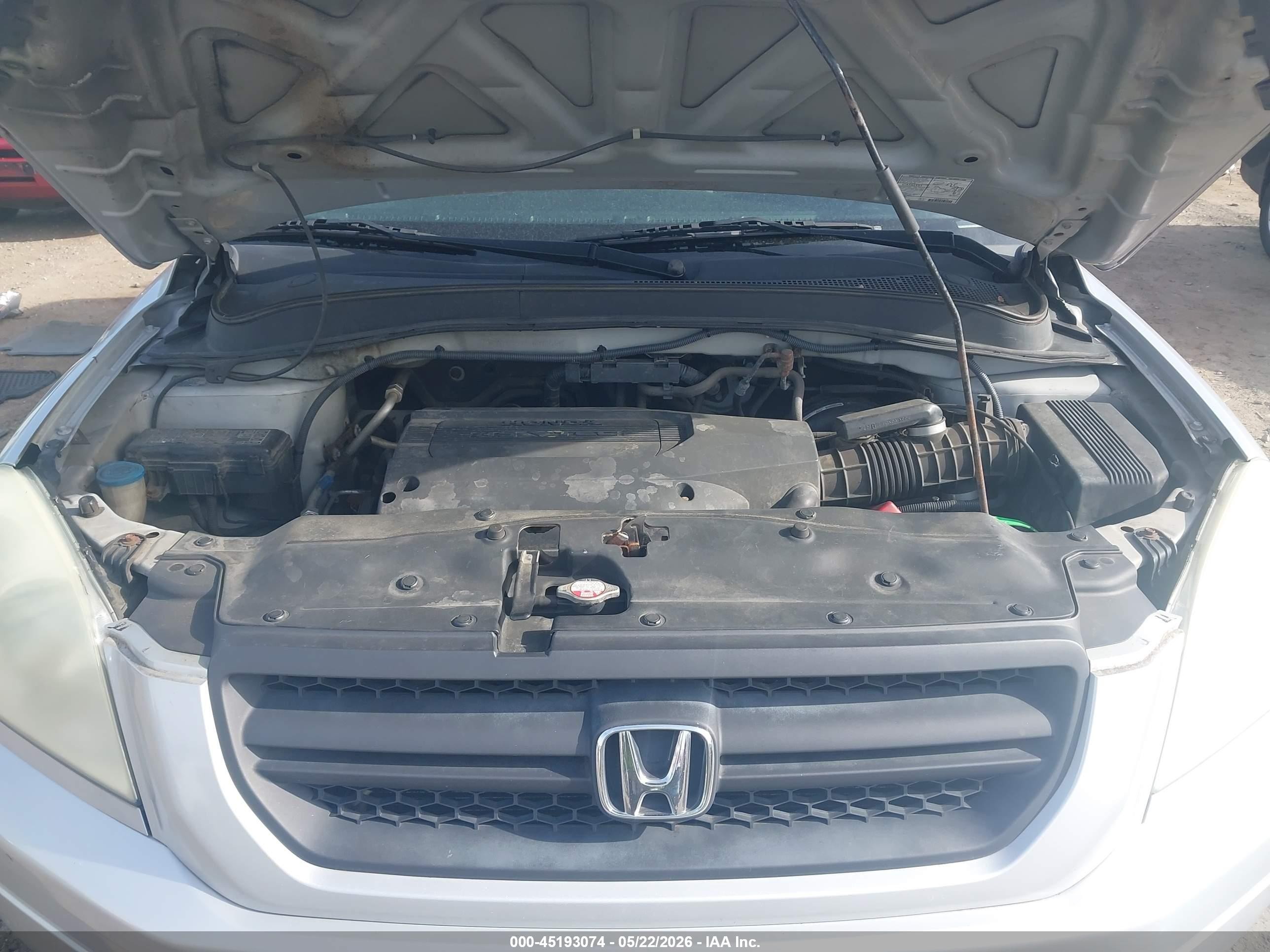 2004 Honda Pilot Ex Silver vin: 2HKYF18474H605625