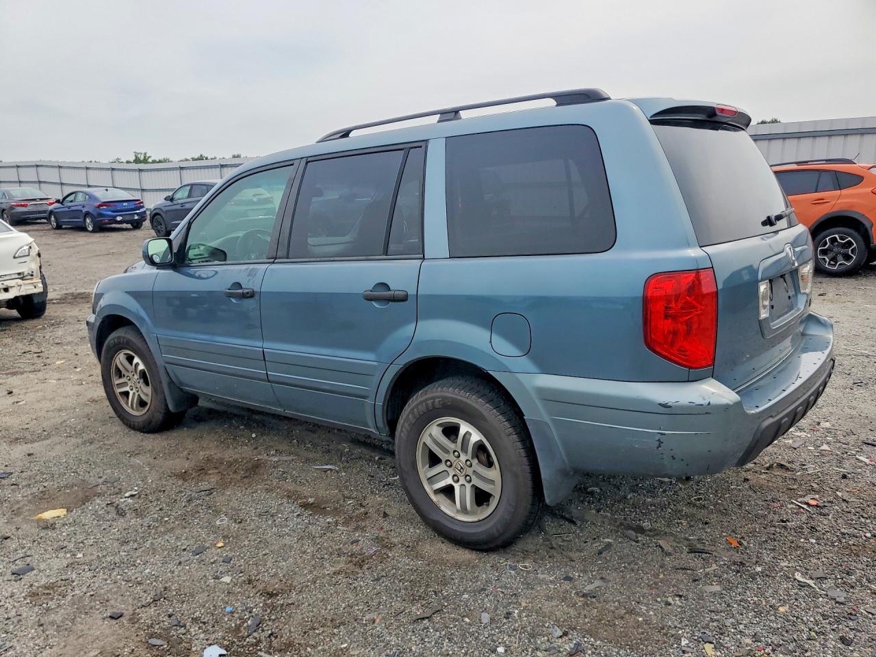 2005 Honda Pilot Ex Blue vin: 2HKYF18475H507969