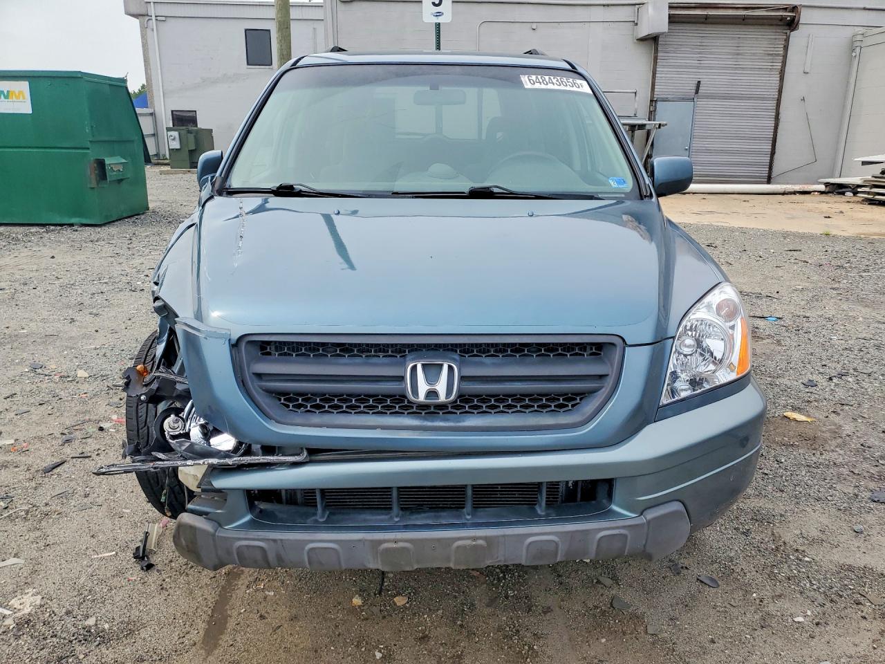 2005 Honda Pilot Ex Blue vin: 2HKYF18475H507969