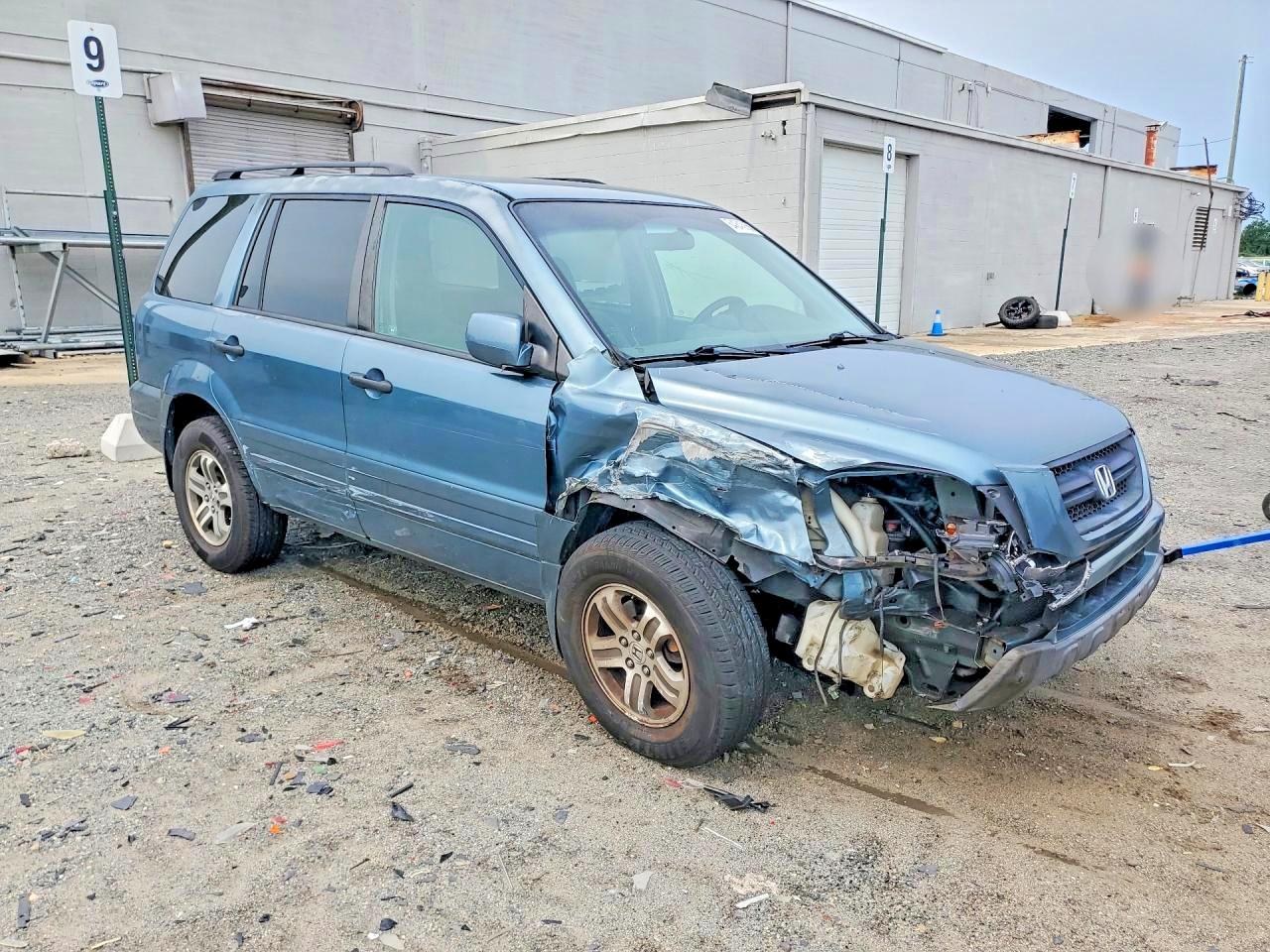2005 Honda Pilot Ex Blue vin: 2HKYF18475H507969