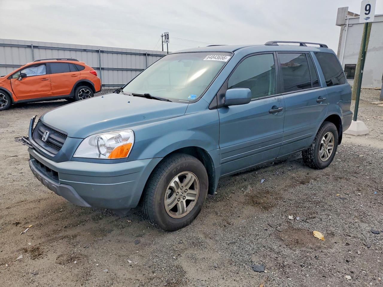 2005 Honda Pilot Ex Синий vin: 2HKYF18475H507969