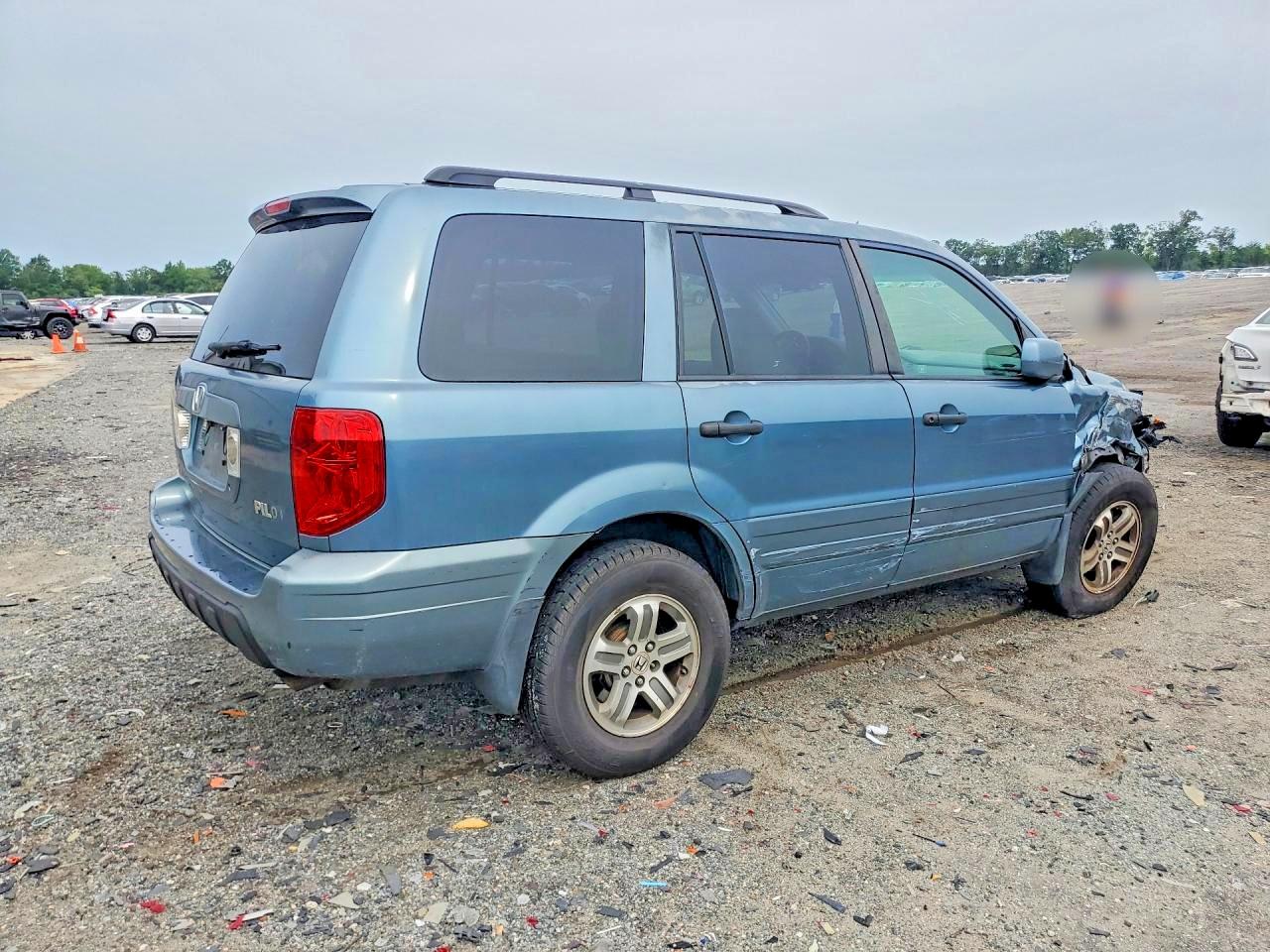 2005 Honda Pilot Ex Blue vin: 2HKYF18475H507969