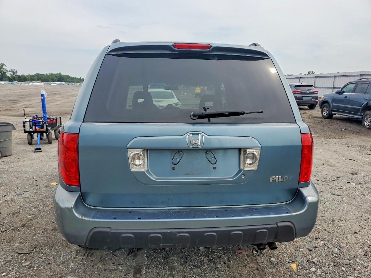 2005 Honda Pilot Ex Blue vin: 2HKYF18475H507969