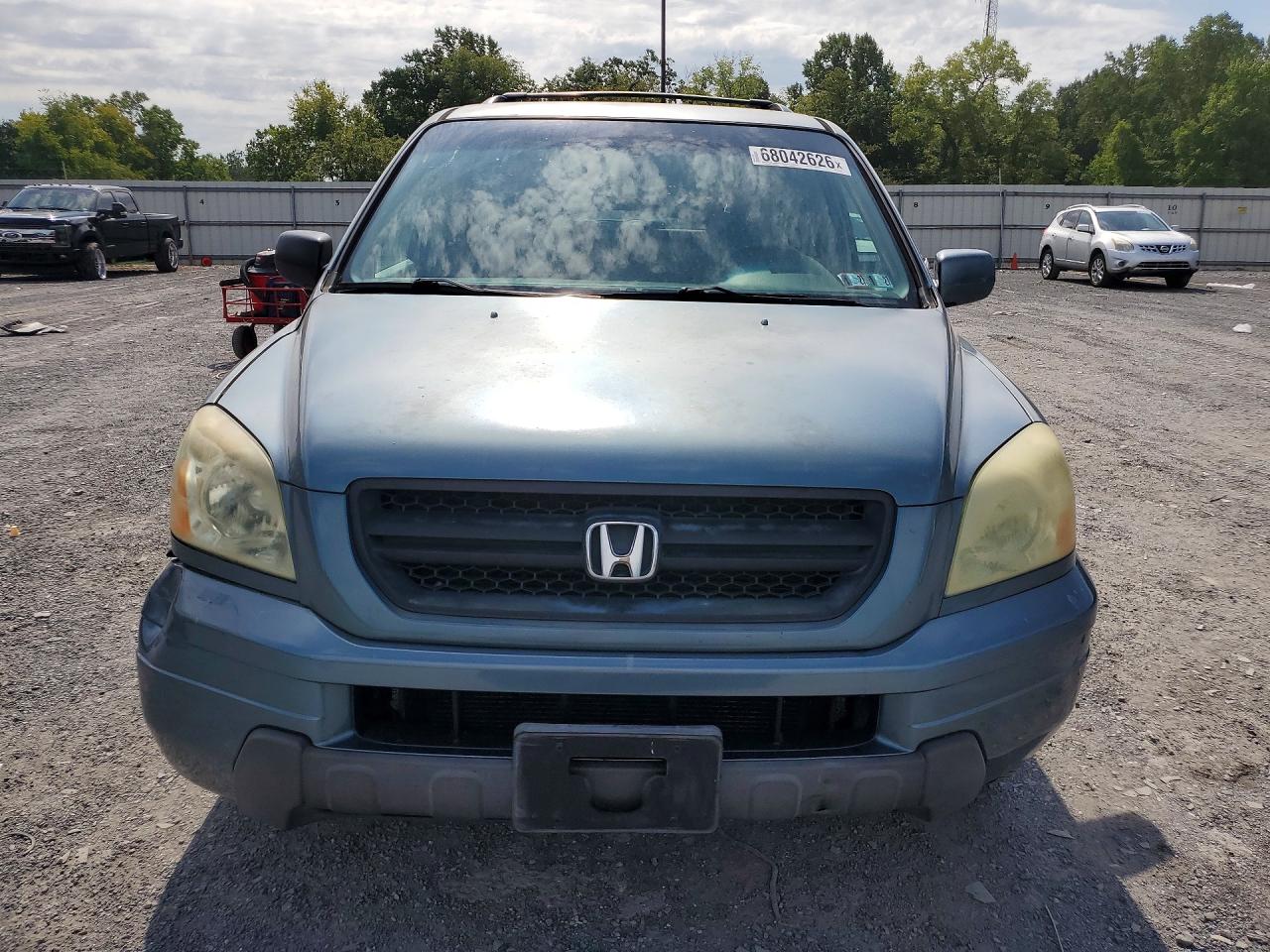 2005 Honda Pilot Ex Blue vin: 2HKYF18475H517126