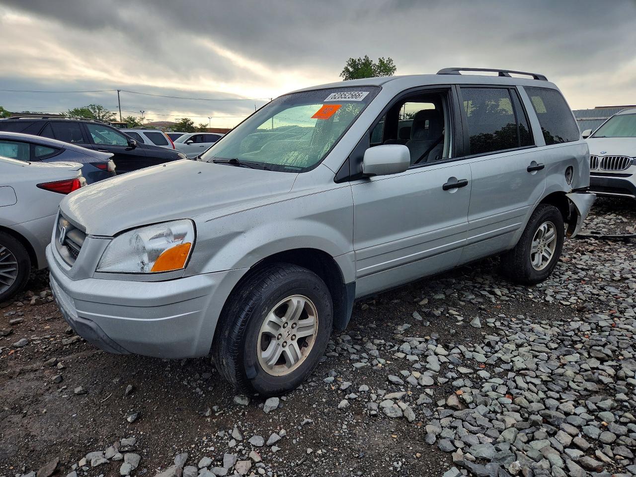2005 Honda Pilot Ex Серебряный vin: 2HKYF18475H522911