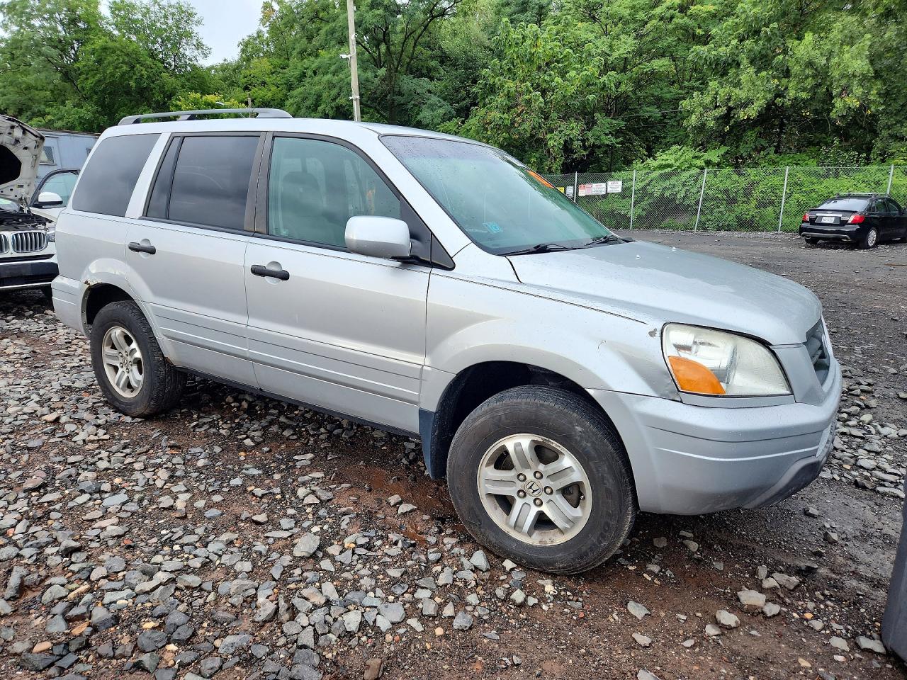 2005 Honda Pilot Ex Серебряный vin: 2HKYF18475H522911
