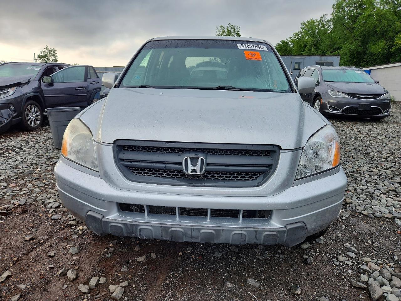 2005 Honda Pilot Ex Серебряный vin: 2HKYF18475H522911