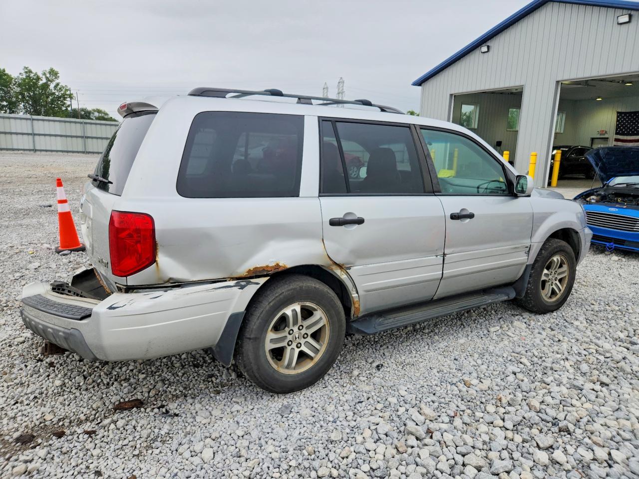 2005 Honda Pilot Ex Silver vin: 2HKYF18475H535481