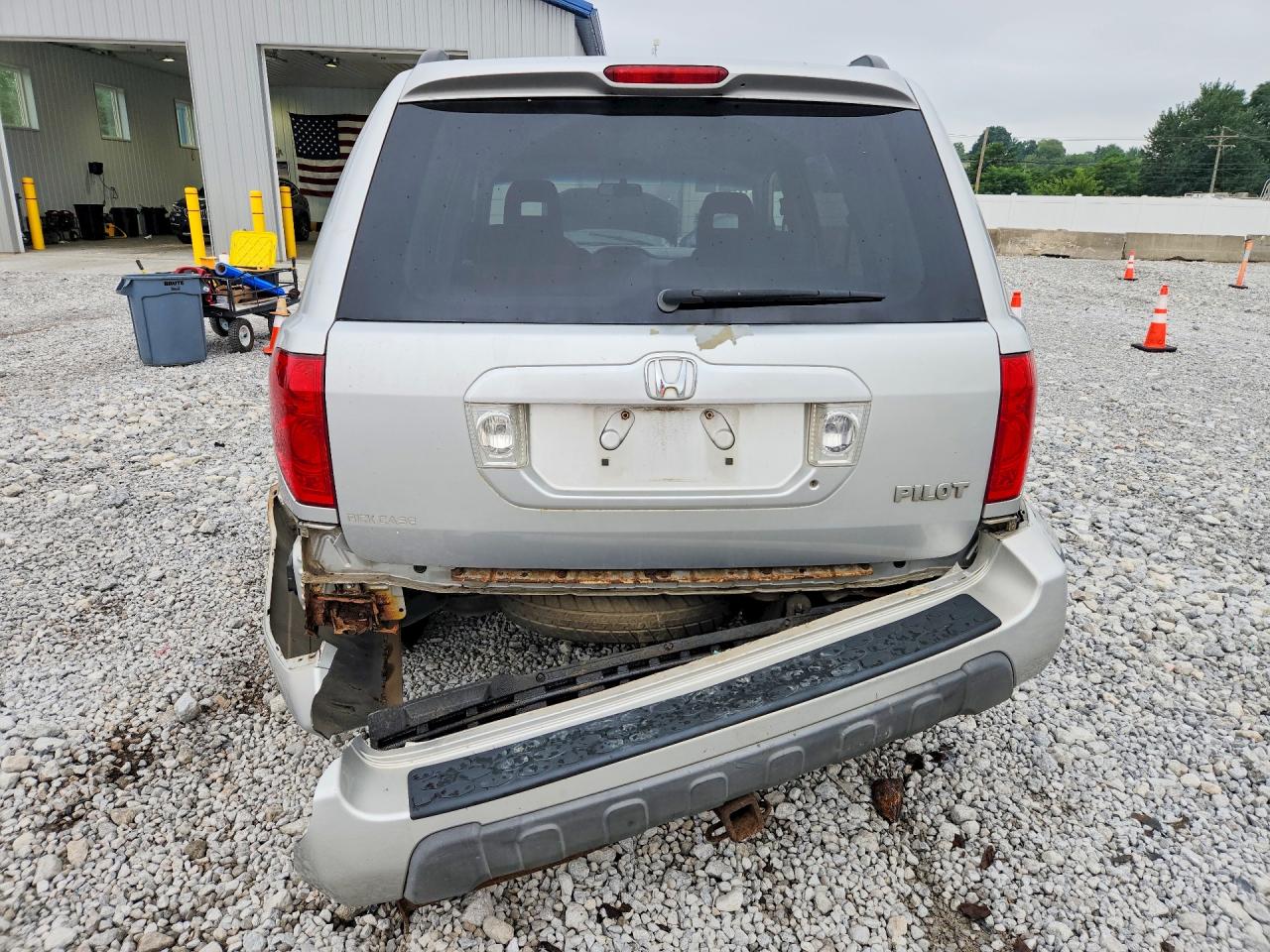 2005 Honda Pilot Ex Silver vin: 2HKYF18475H535481