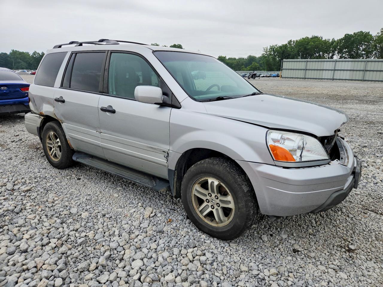2005 Honda Pilot Ex Silver vin: 2HKYF18475H535481