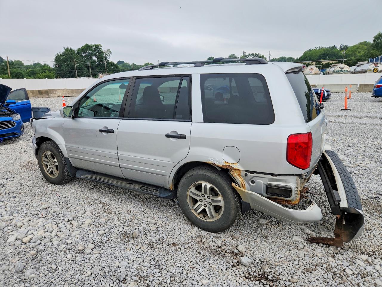 2005 Honda Pilot Ex Silver vin: 2HKYF18475H535481