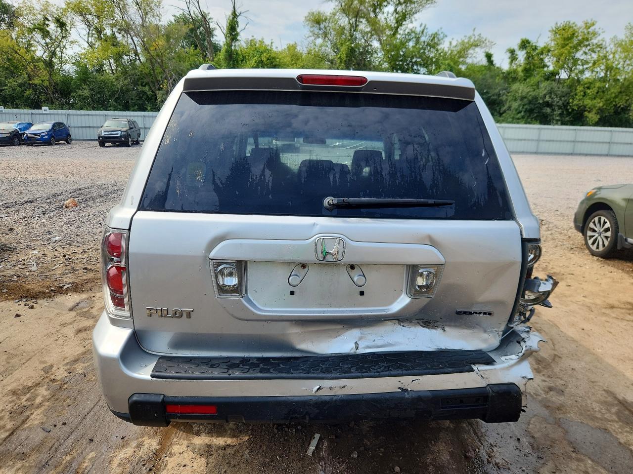 2006 Honda Pilot Ex Silver vin: 2HKYF18476H508167